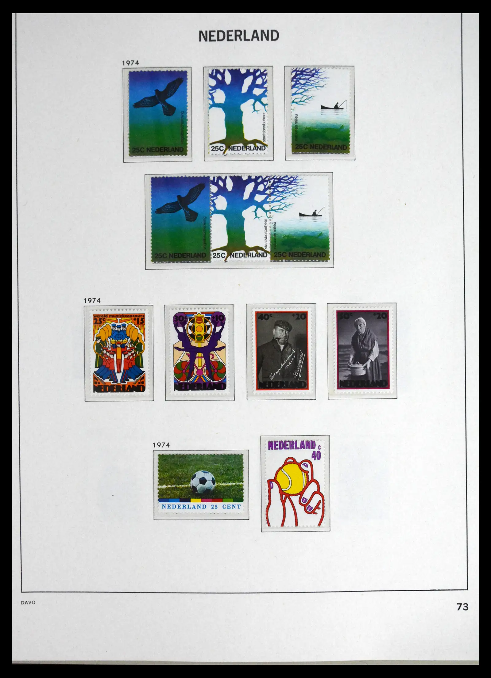 41595 0075 - Postzegelverzameling 41595 Nederland 1852-1977.