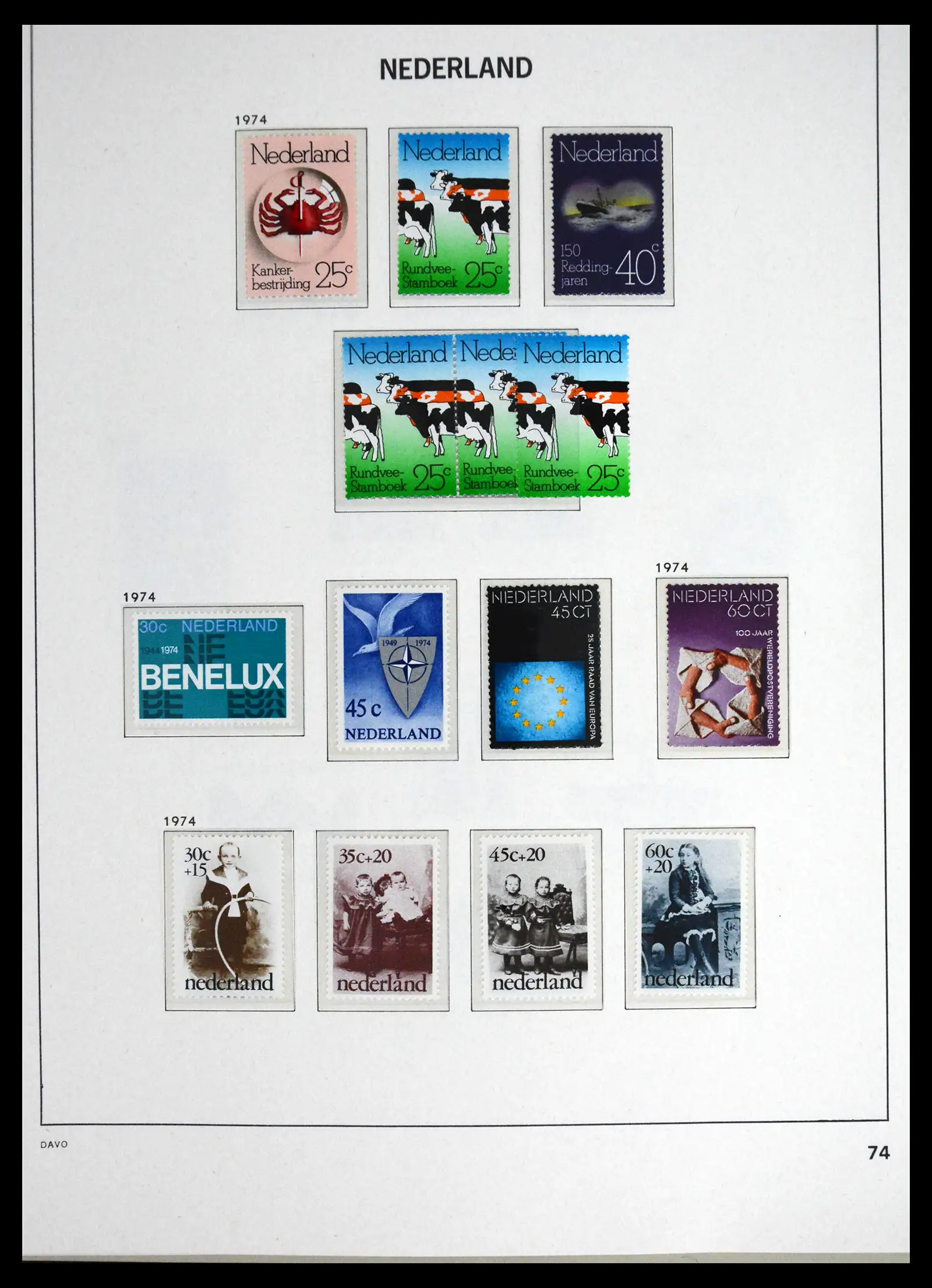 41595 0076 - Postzegelverzameling 41595 Nederland 1852-1977.