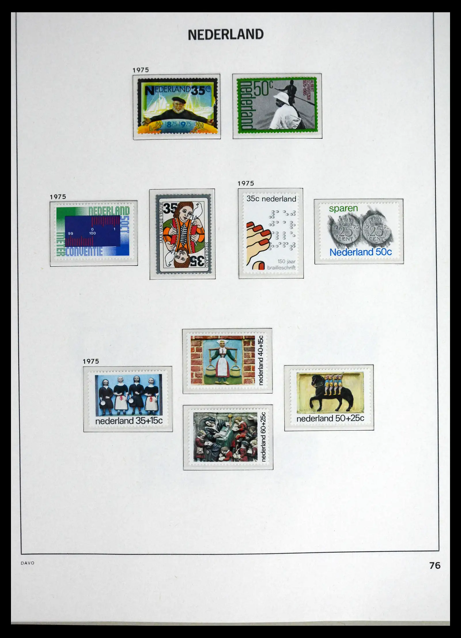 41595 0078 - Postzegelverzameling 41595 Nederland 1852-1977.