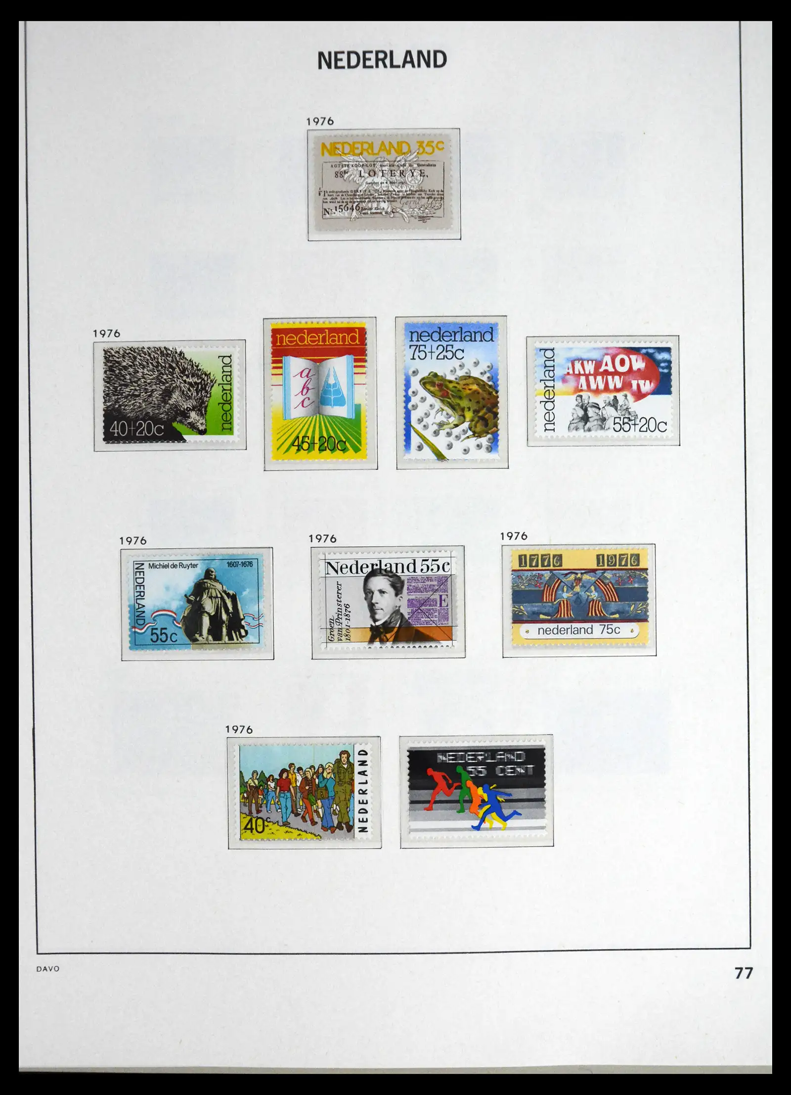 41595 0079 - Postzegelverzameling 41595 Nederland 1852-1977.