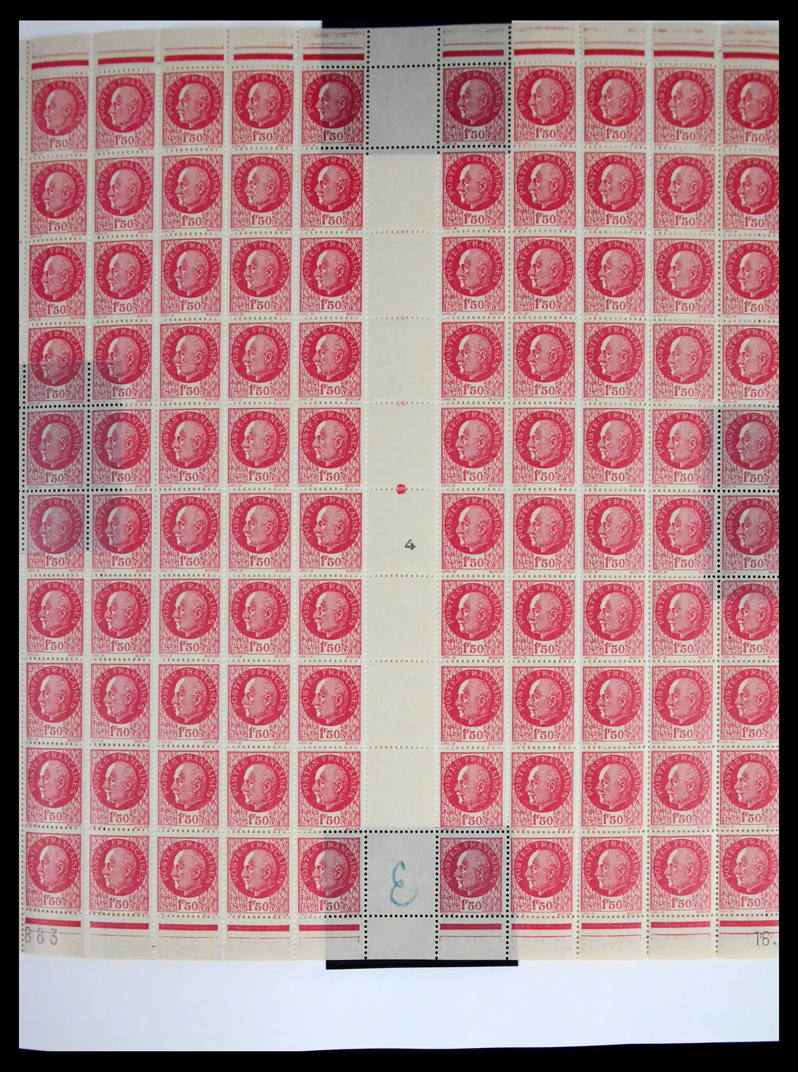 41596 0015 - Stamp collection 41596 France sheets/part sheets 1938-1970.