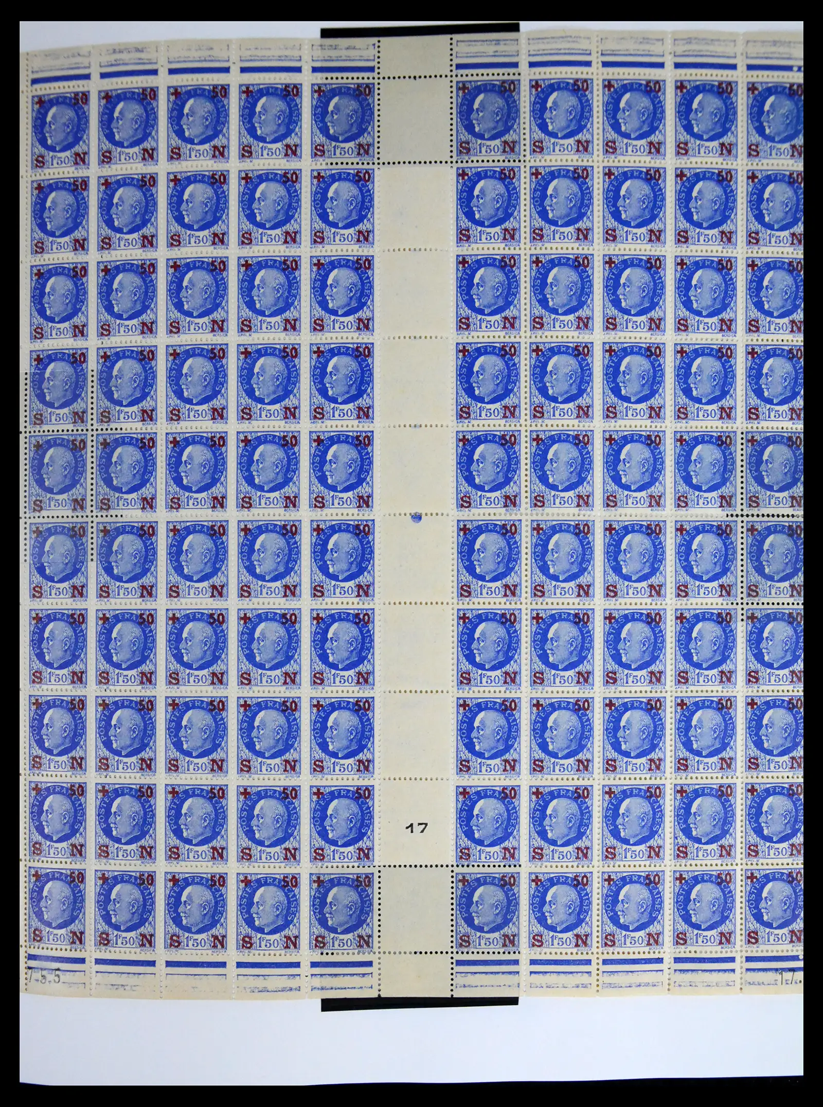 41596 0016 - Stamp collection 41596 France sheets/part sheets 1938-1970.