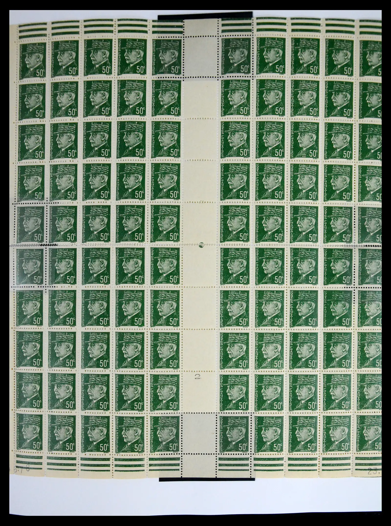 41596 0017 - Stamp collection 41596 France sheets/part sheets 1938-1970.