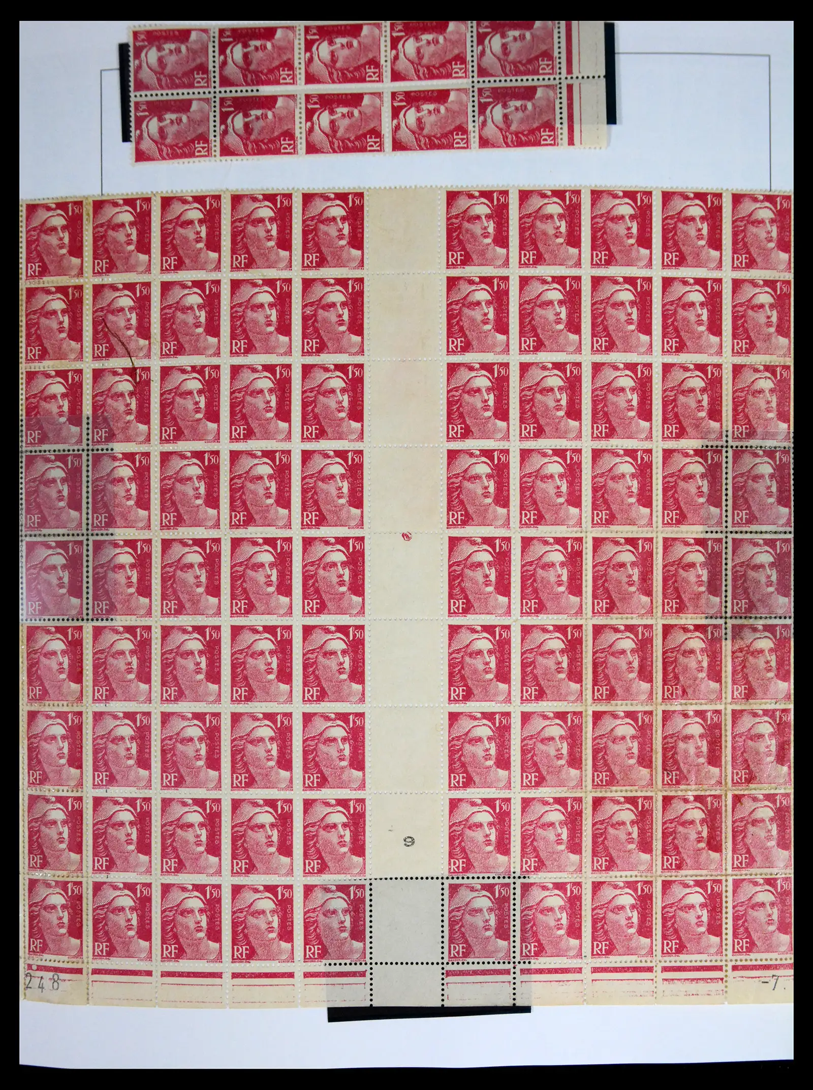 41596 0020 - Stamp collection 41596 France sheets/part sheets 1938-1970.