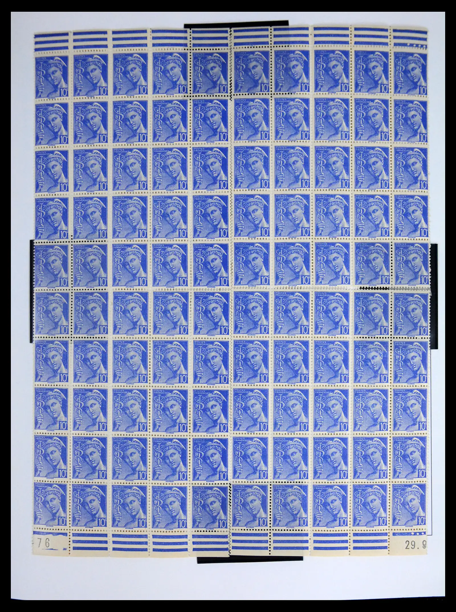41596 0027 - Stamp collection 41596 France sheets/part sheets 1938-1970.