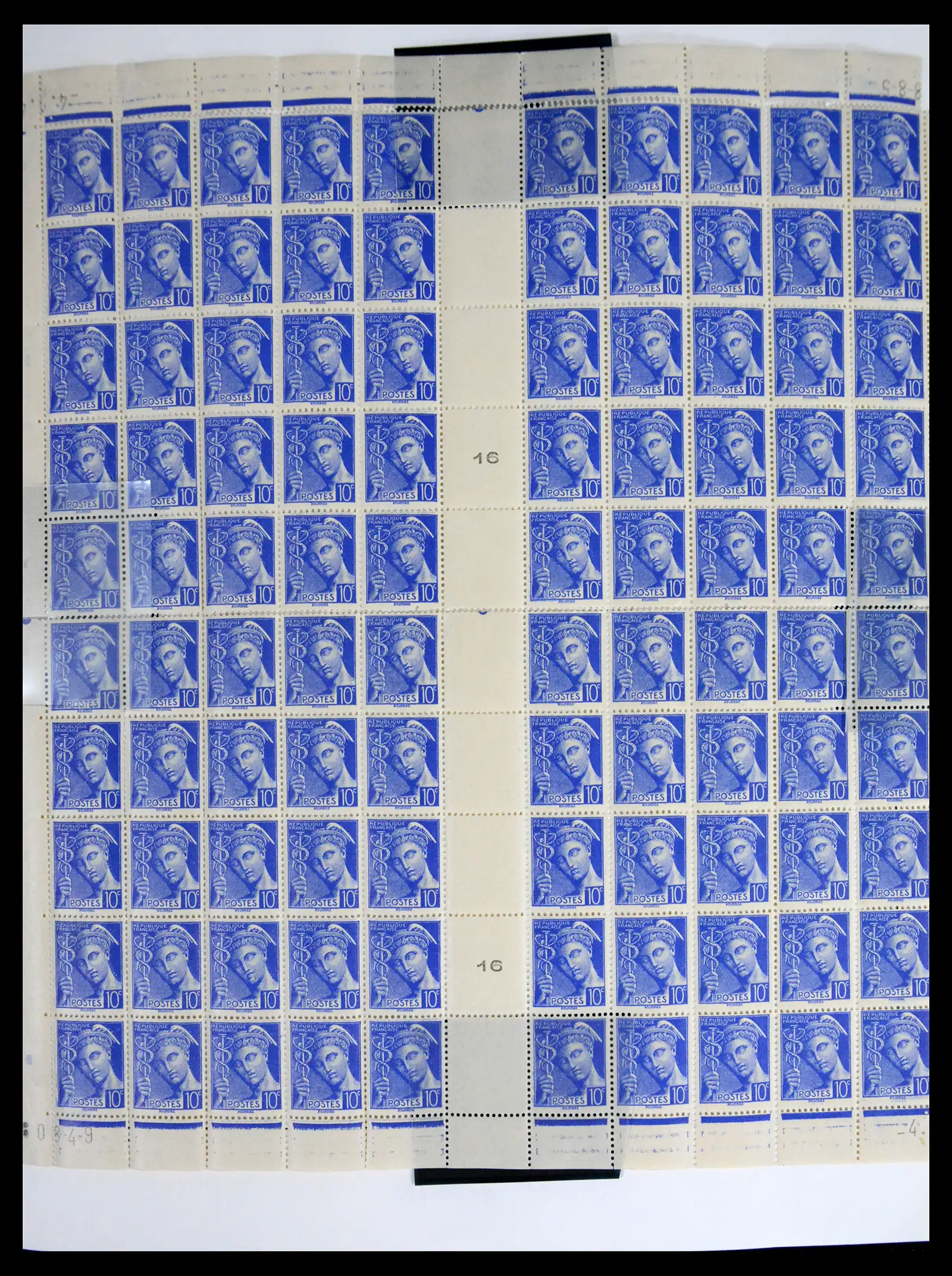 41596 0028 - Stamp collection 41596 France sheets/part sheets 1938-1970.