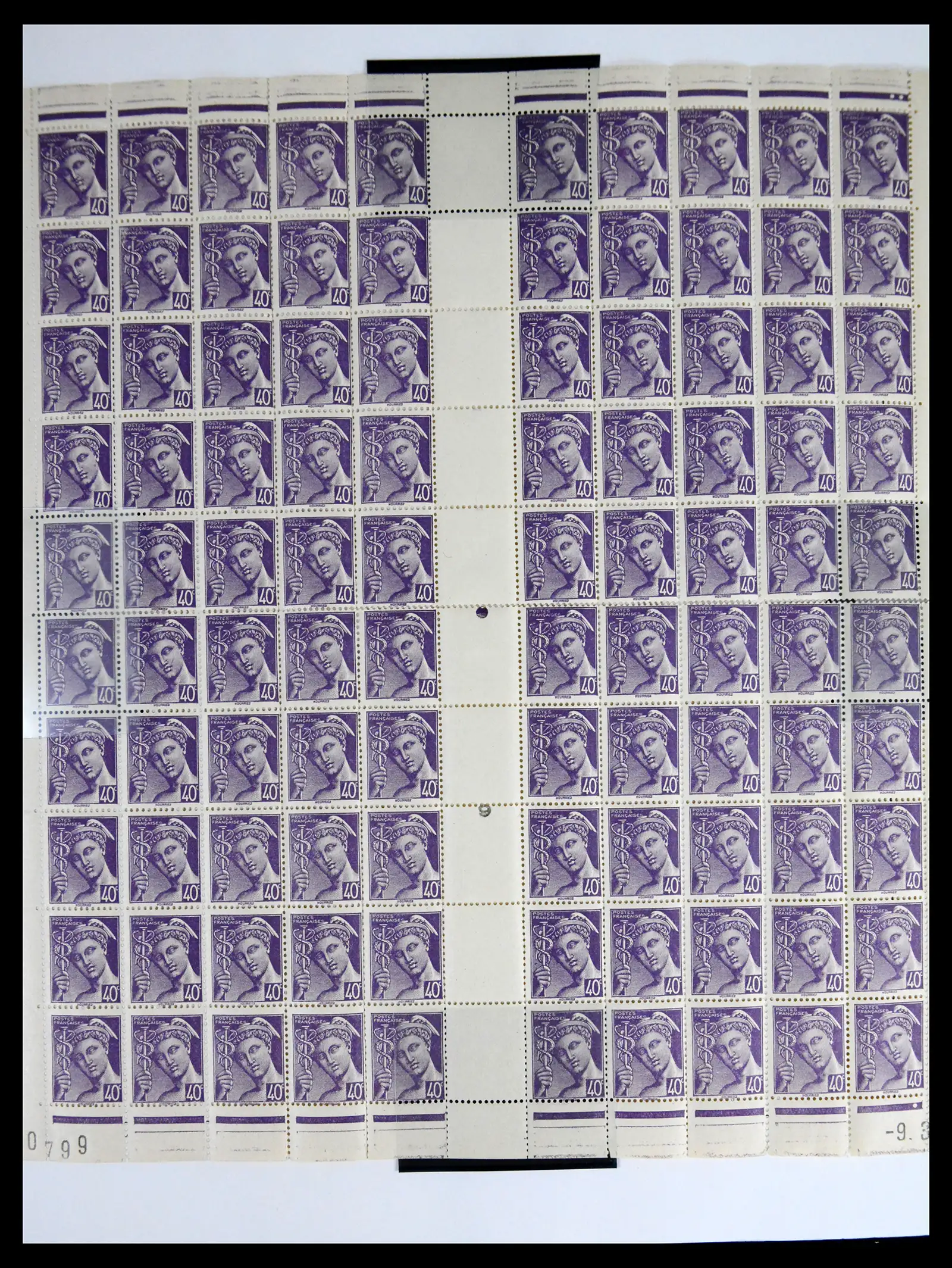 41596 0034 - Stamp collection 41596 France sheets/part sheets 1938-1970.