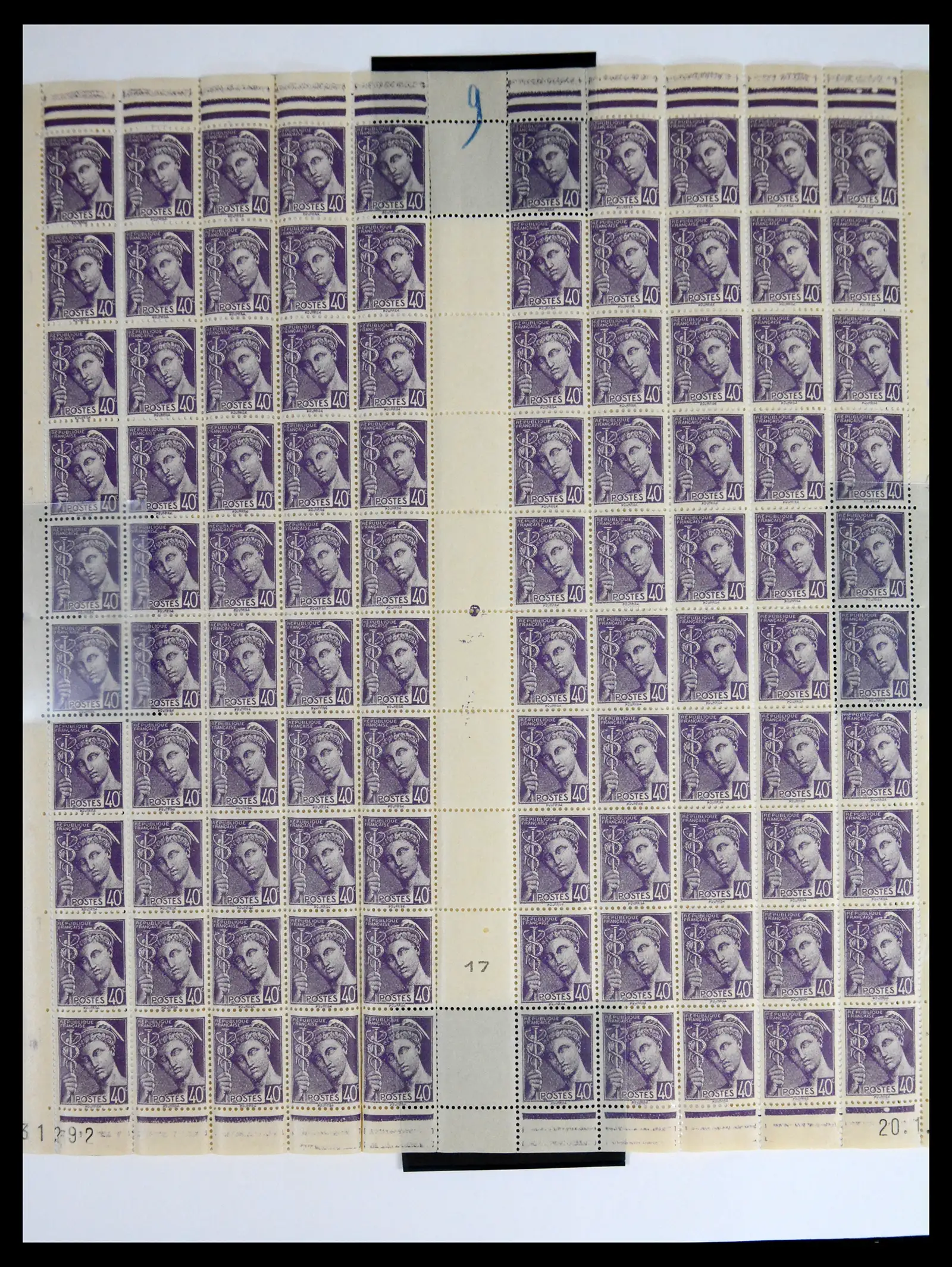 41596 0035 - Stamp collection 41596 France sheets/part sheets 1938-1970.