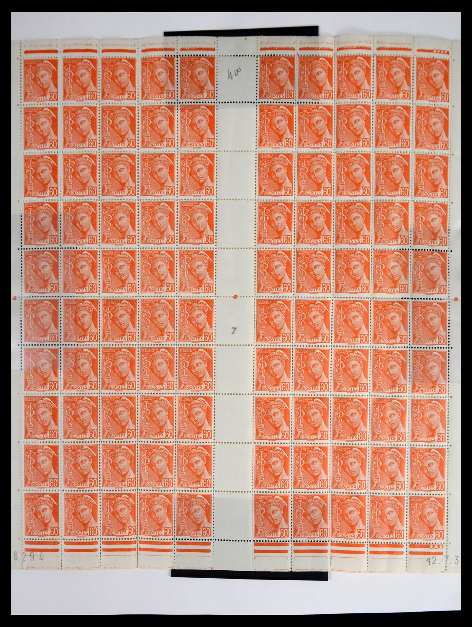 41596 0038 - Stamp collection 41596 France sheets/part sheets 1938-1970.
