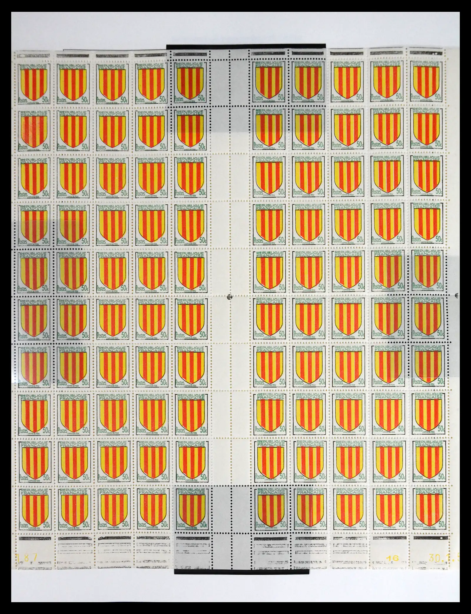 41596 0055 - Stamp collection 41596 France sheets/part sheets 1938-1970.