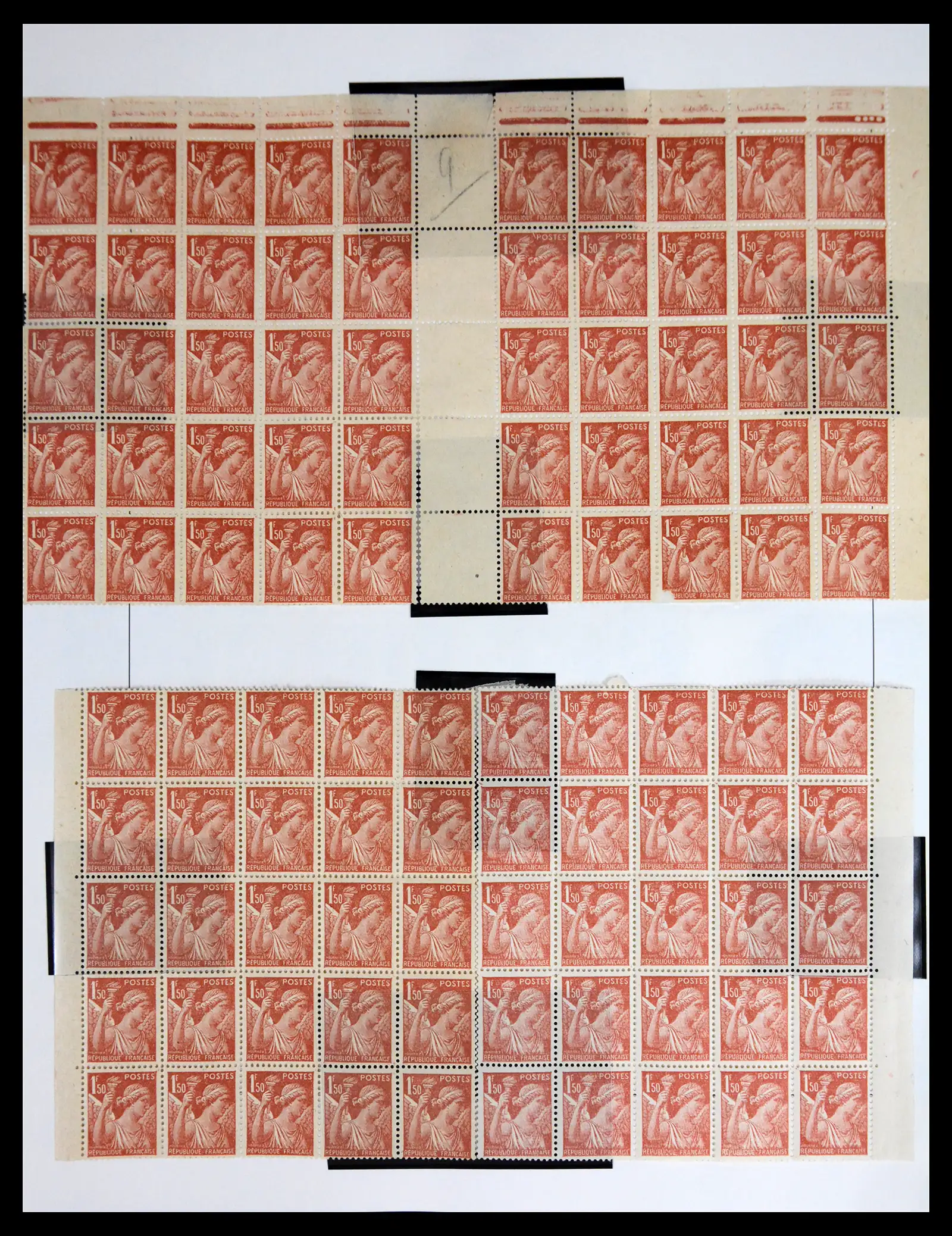 41596 0063 - Stamp collection 41596 France sheets/part sheets 1938-1970.