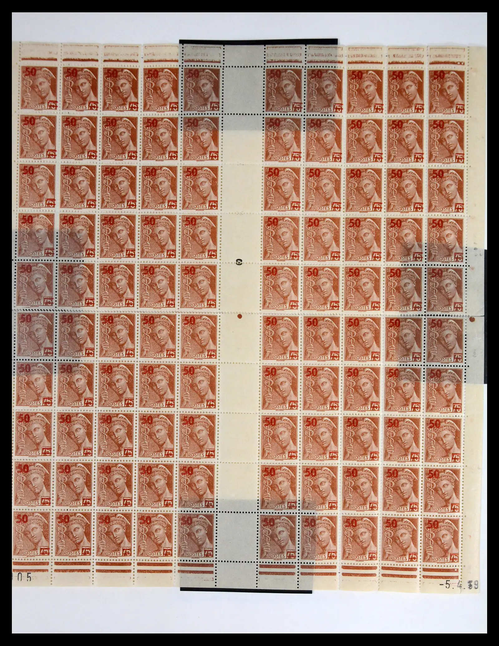 41596 0065 - Stamp collection 41596 France sheets/part sheets 1938-1970.