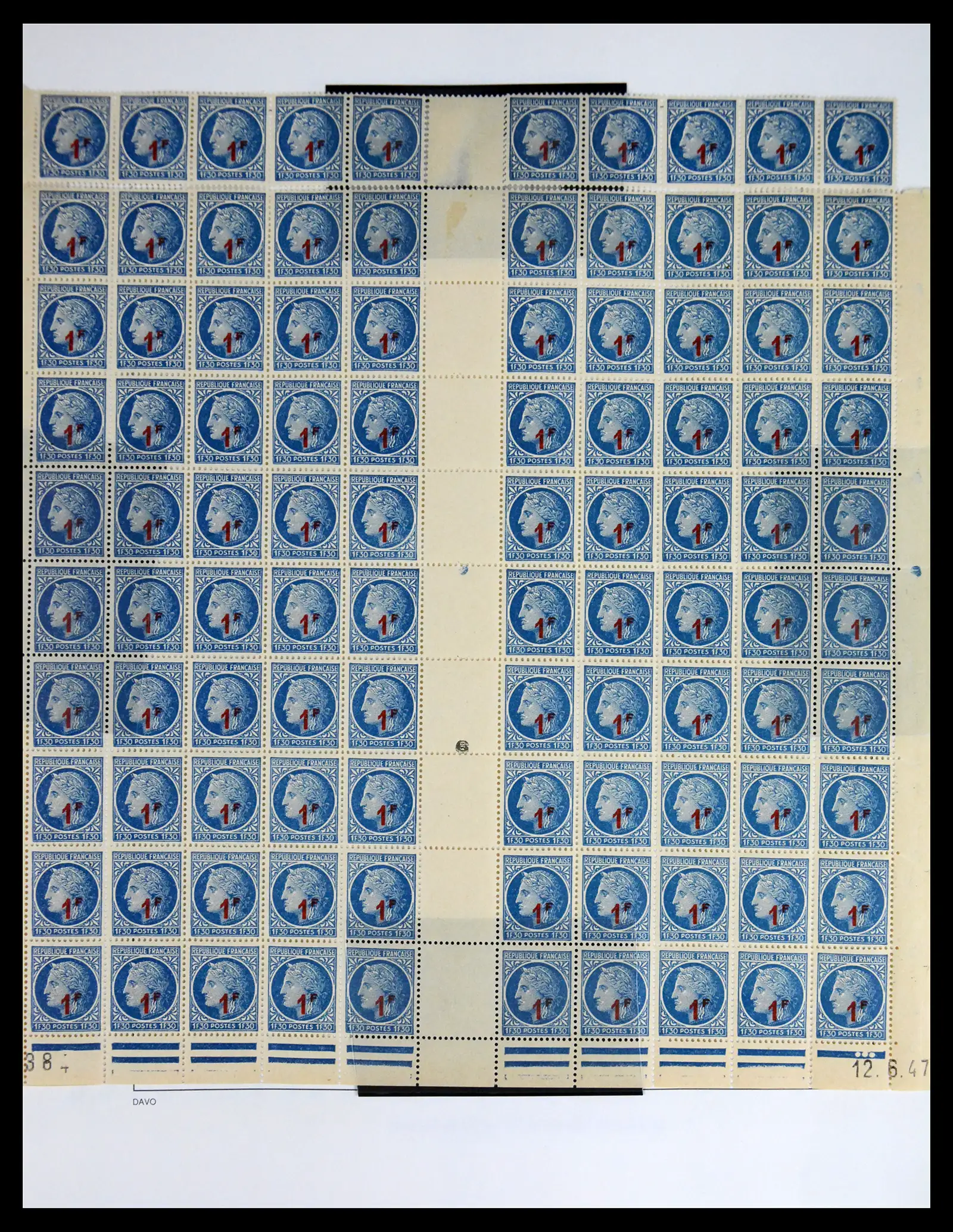 41596 0067 - Stamp collection 41596 France sheets/part sheets 1938-1970.