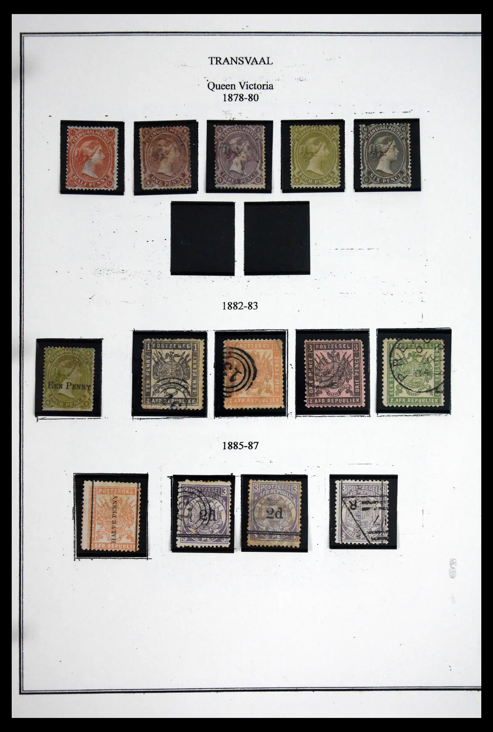 41598 0001 - Stamp collection 41598 Transvaal 1878-1910.