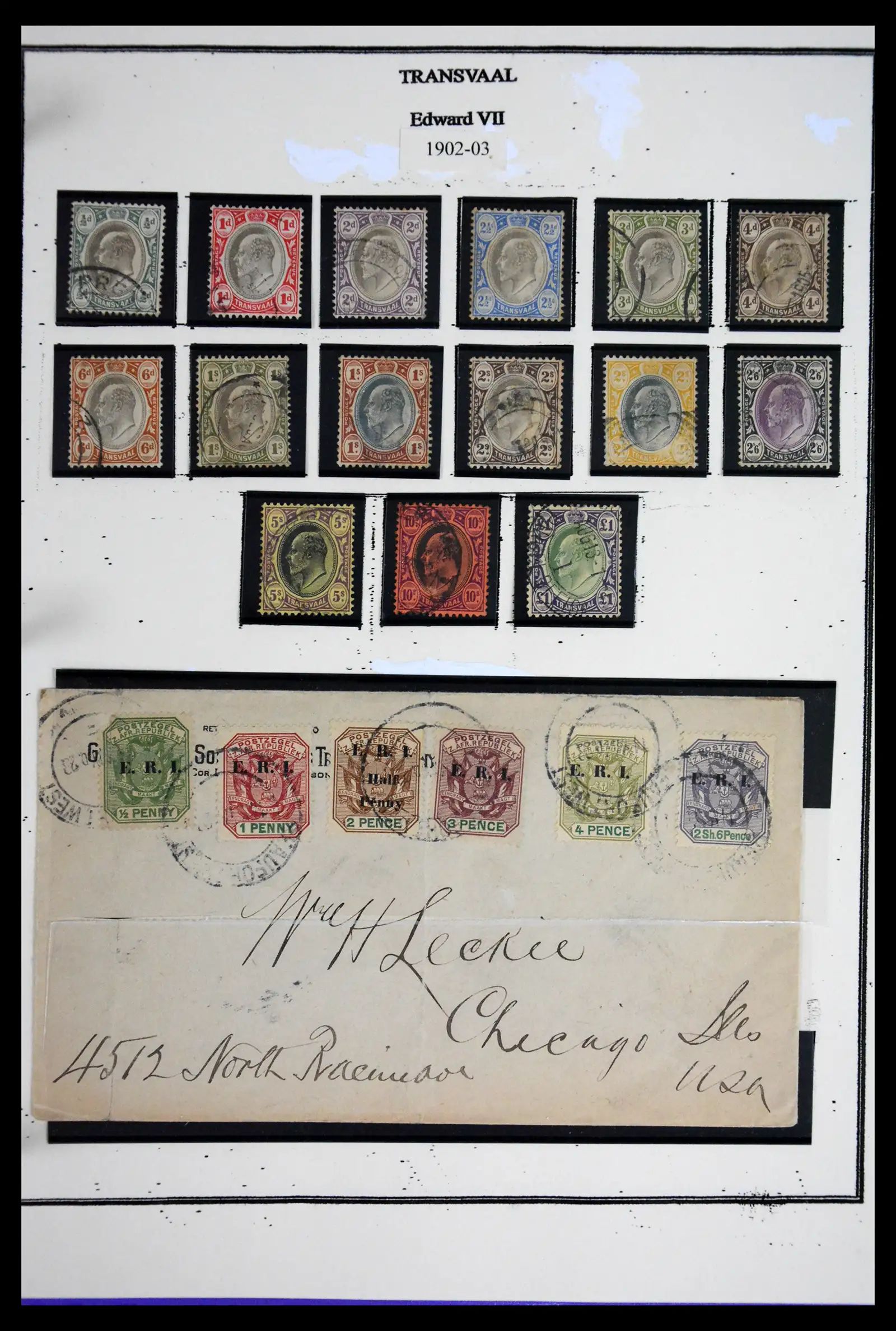 41598 0009 - Stamp collection 41598 Transvaal 1878-1910.
