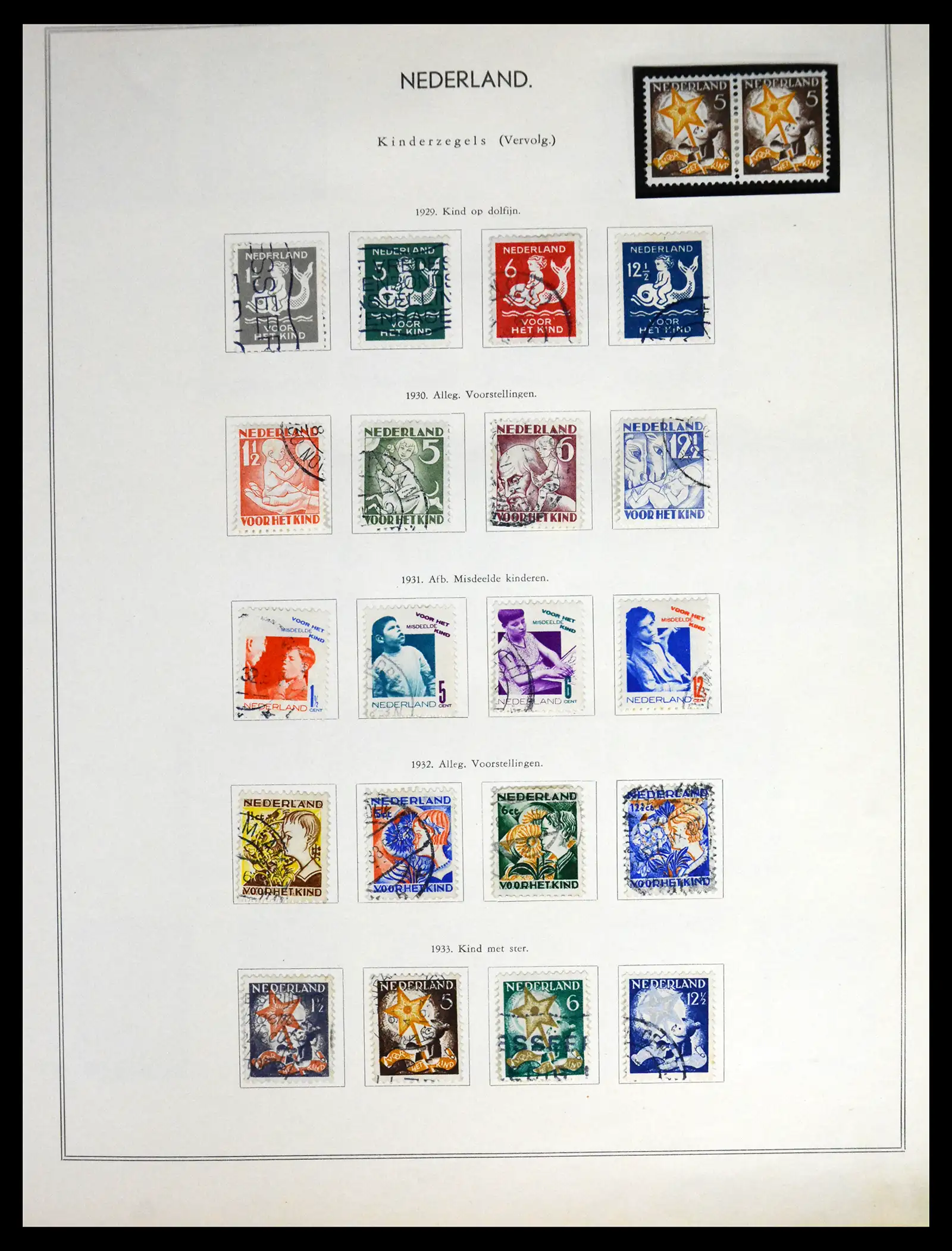 41599 0013 - Postzegelverzameling 41599 Nederland 1852-1957.