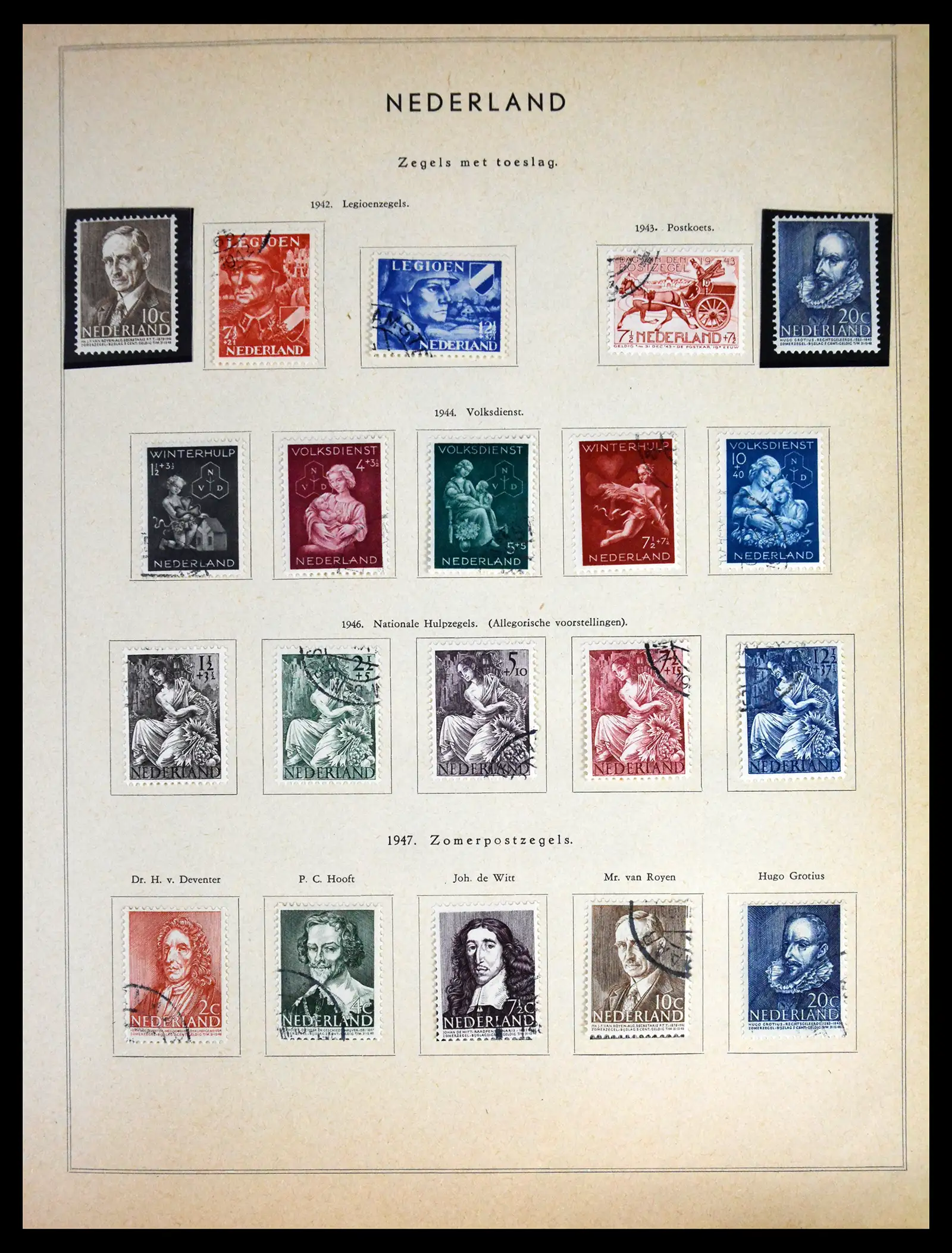 41599 0021 - Postzegelverzameling 41599 Nederland 1852-1957.