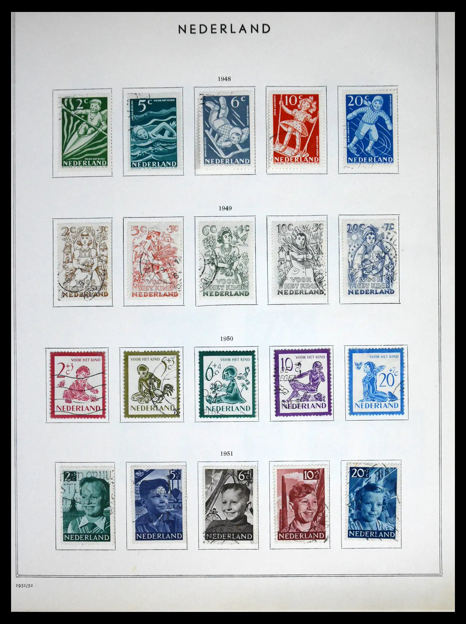 41599 0026 - Postzegelverzameling 41599 Nederland 1852-1957.