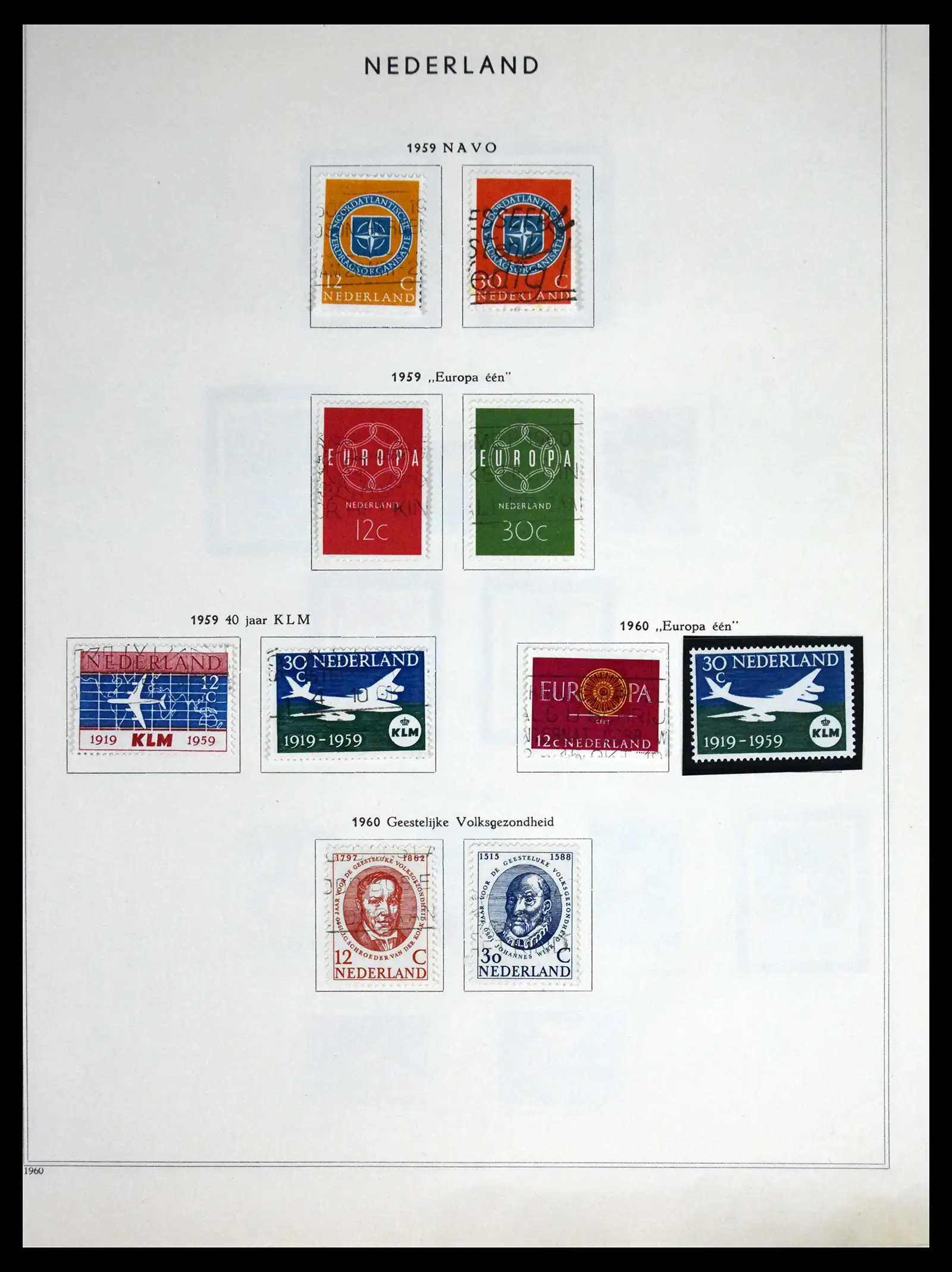 41599 0038 - Postzegelverzameling 41599 Nederland 1852-1957.