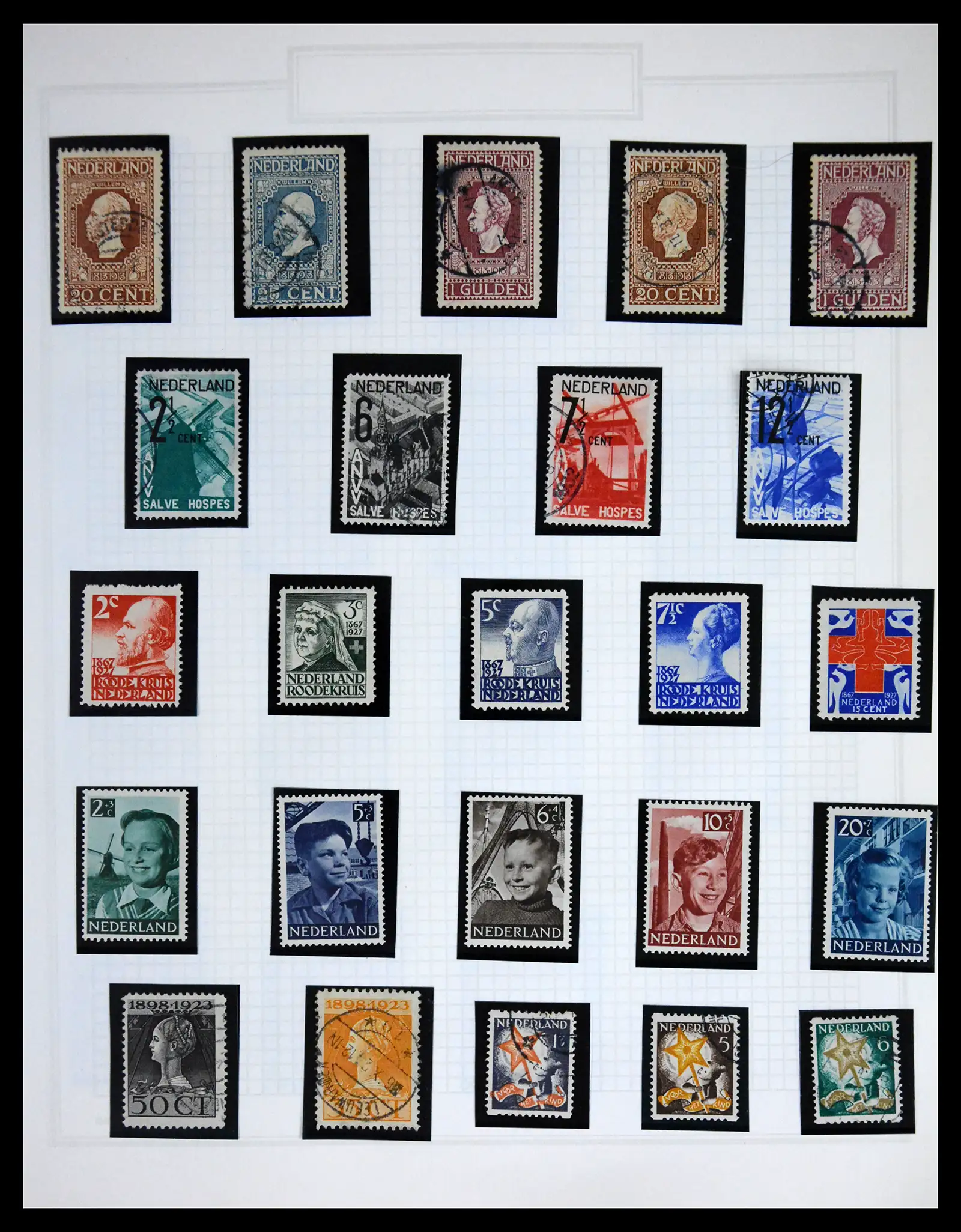 41599 0042 - Postzegelverzameling 41599 Nederland 1852-1957.