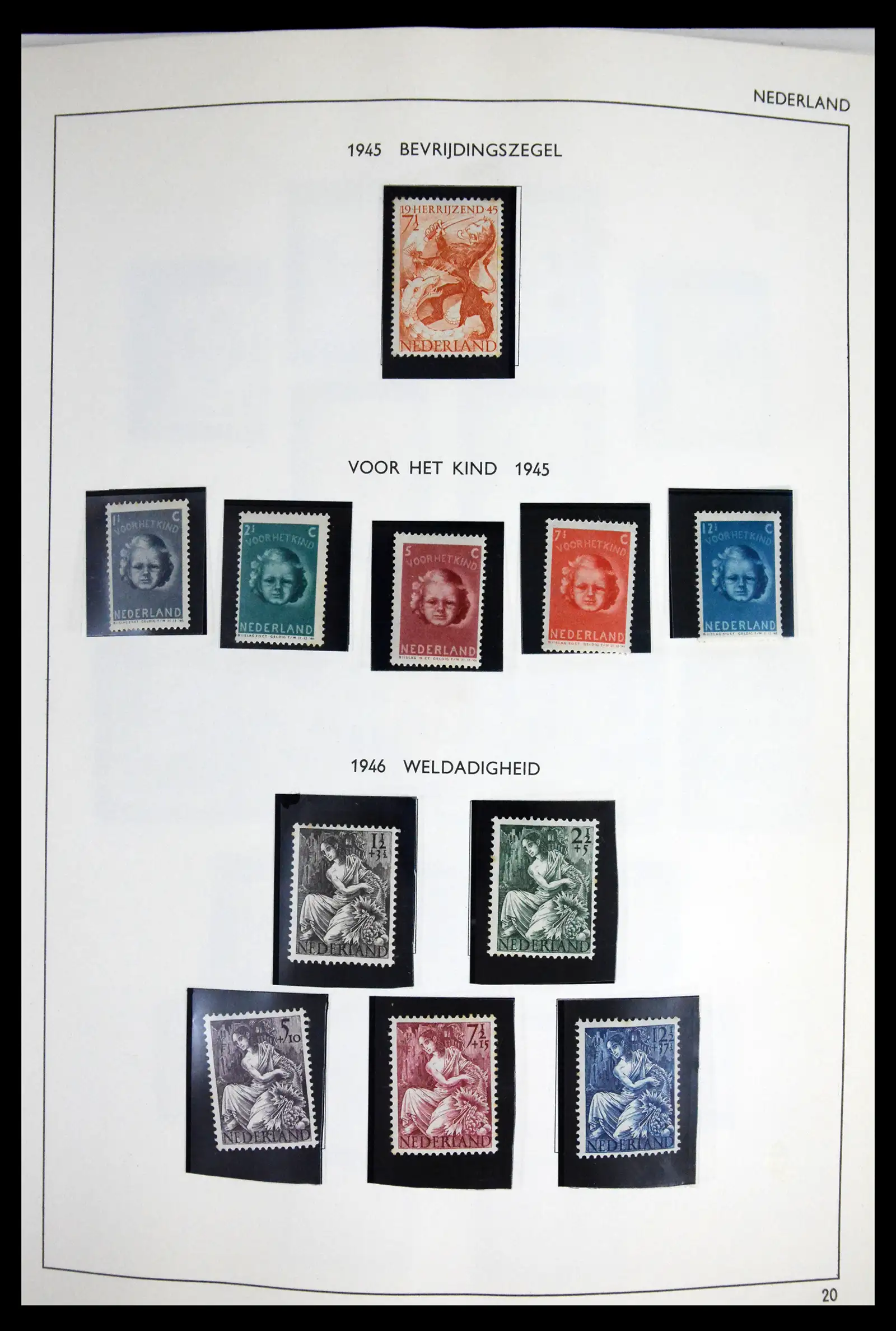 41601 0021 - Postzegelverzameling 41601 Nederland 1852-1977.