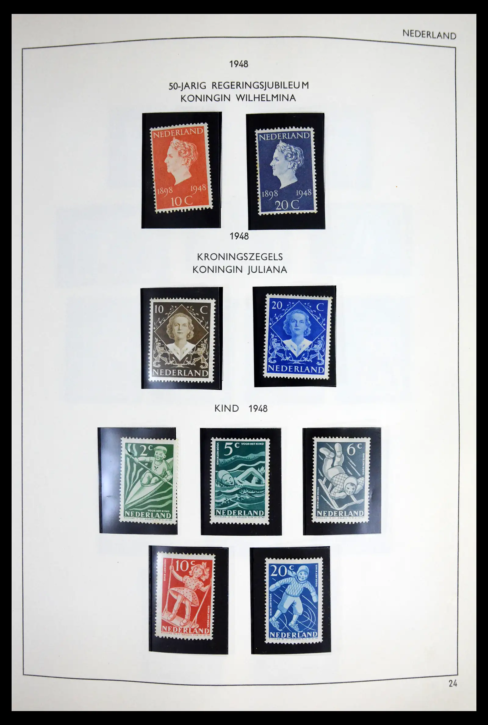 41601 0025 - Postzegelverzameling 41601 Nederland 1852-1977.