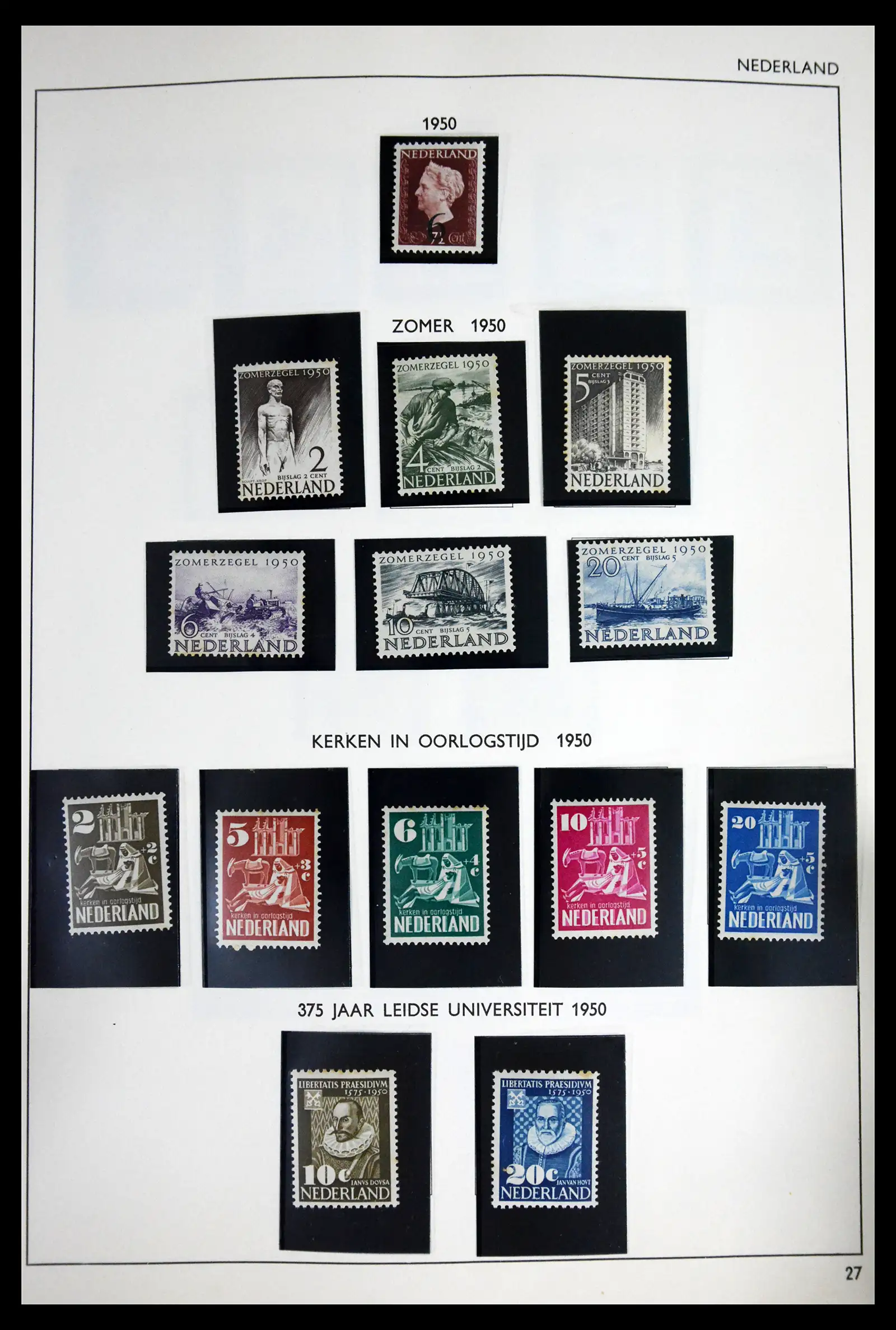 41601 0028 - Postzegelverzameling 41601 Nederland 1852-1977.