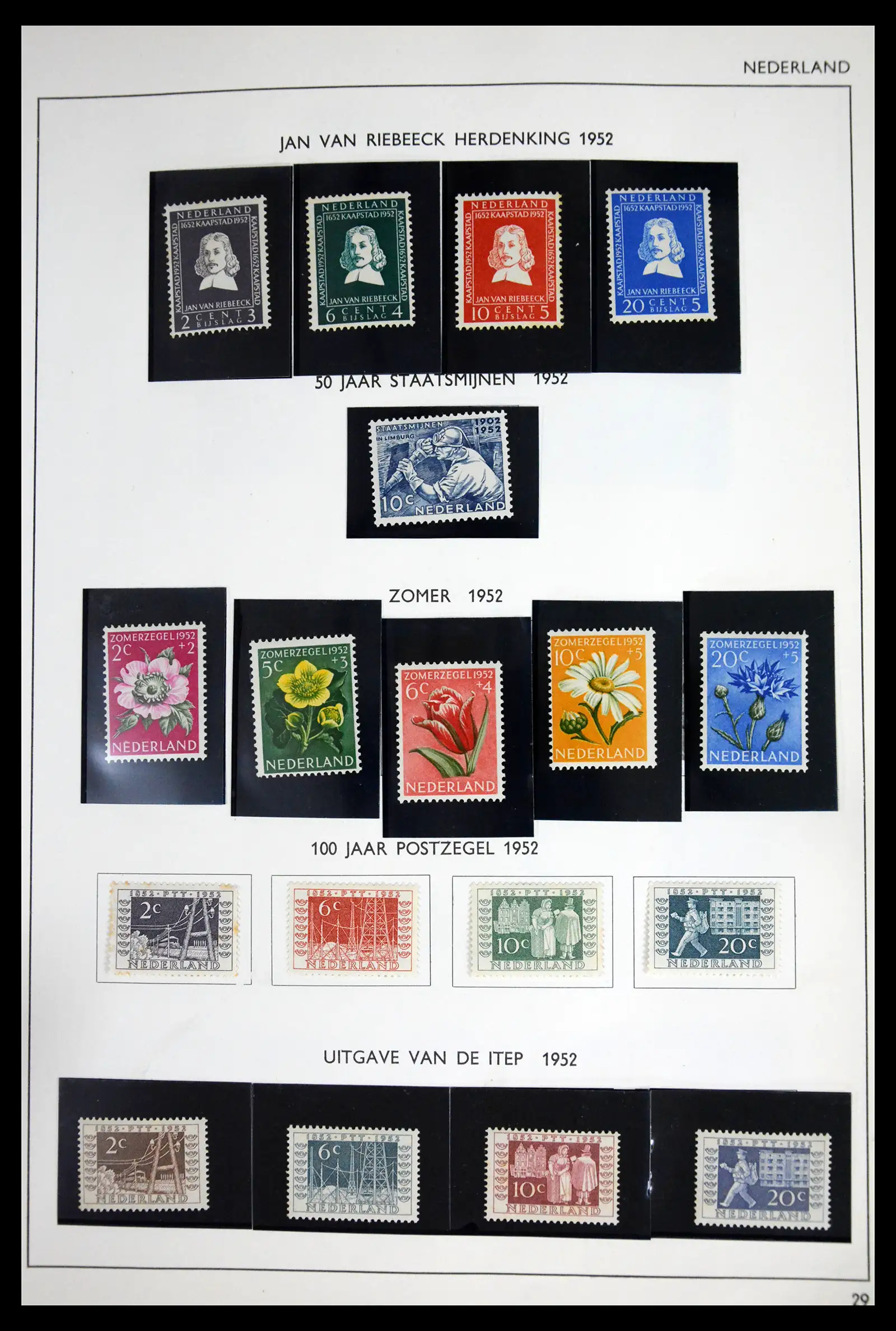 41601 0030 - Postzegelverzameling 41601 Nederland 1852-1977.