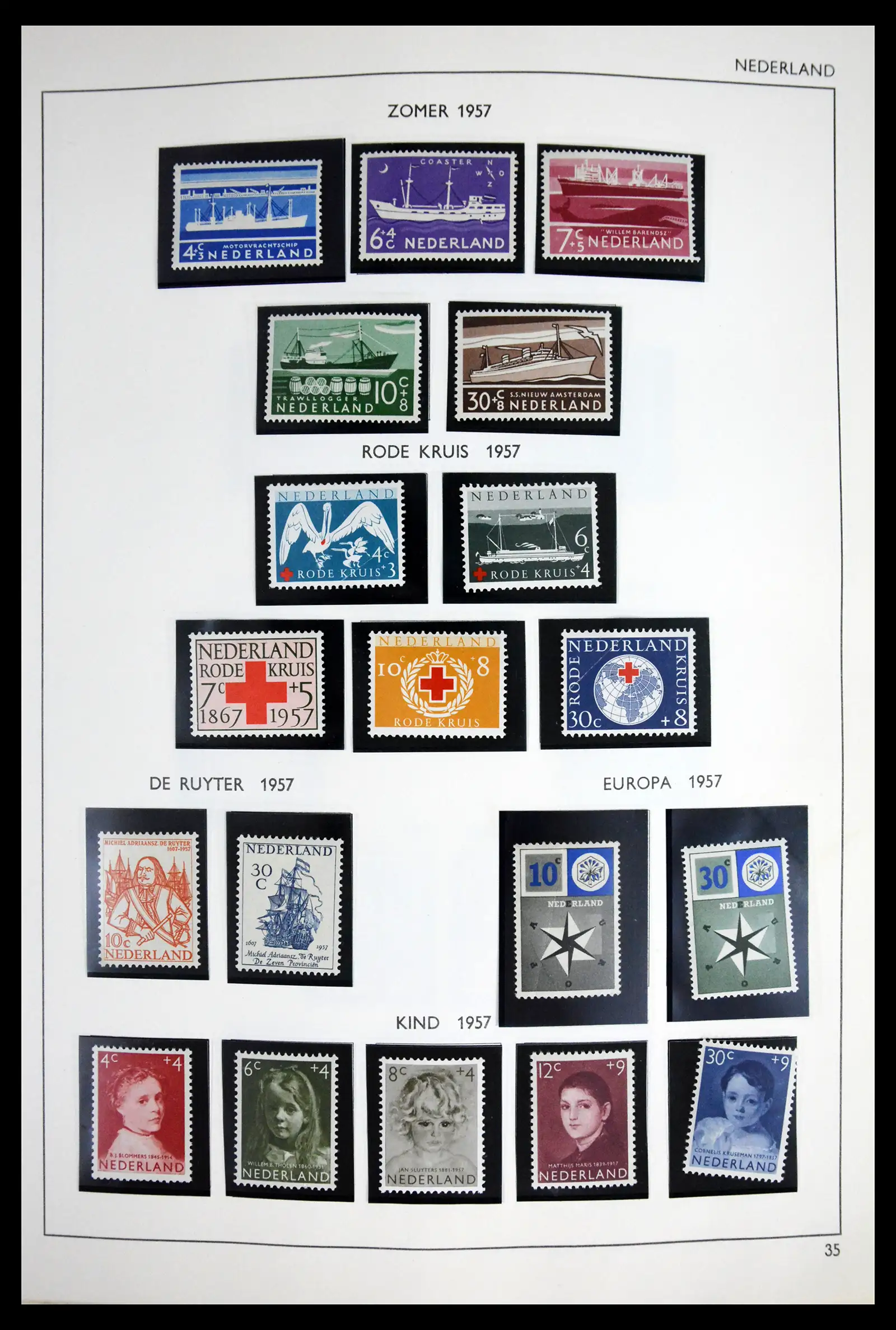 41601 0037 - Postzegelverzameling 41601 Nederland 1852-1977.