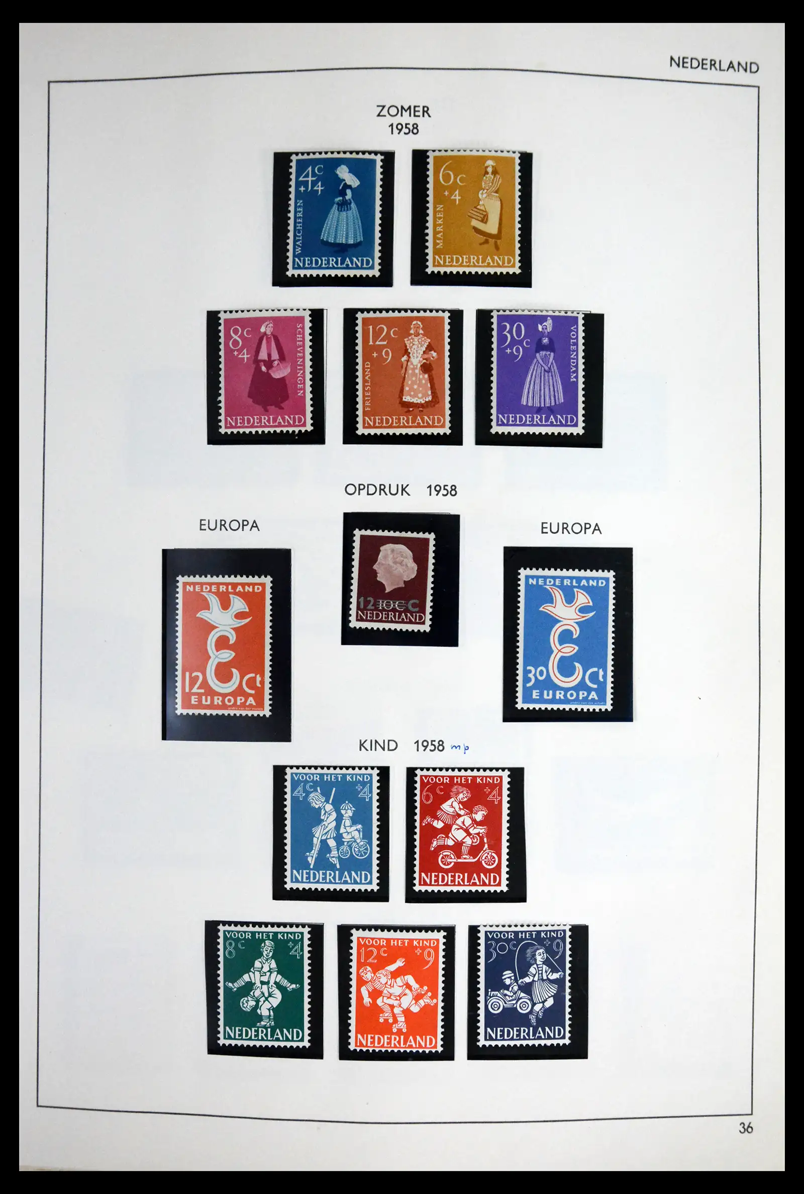 41601 0038 - Postzegelverzameling 41601 Nederland 1852-1977.