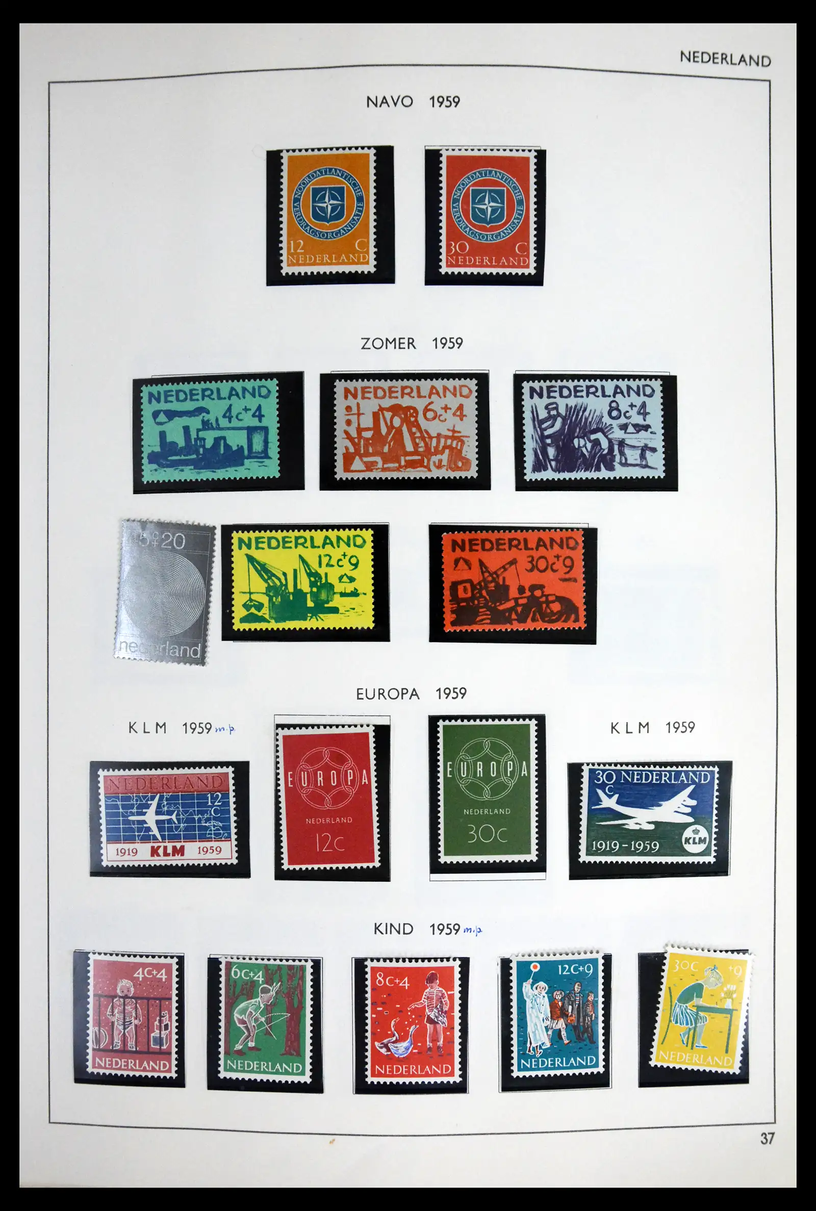 41601 0039 - Postzegelverzameling 41601 Nederland 1852-1977.