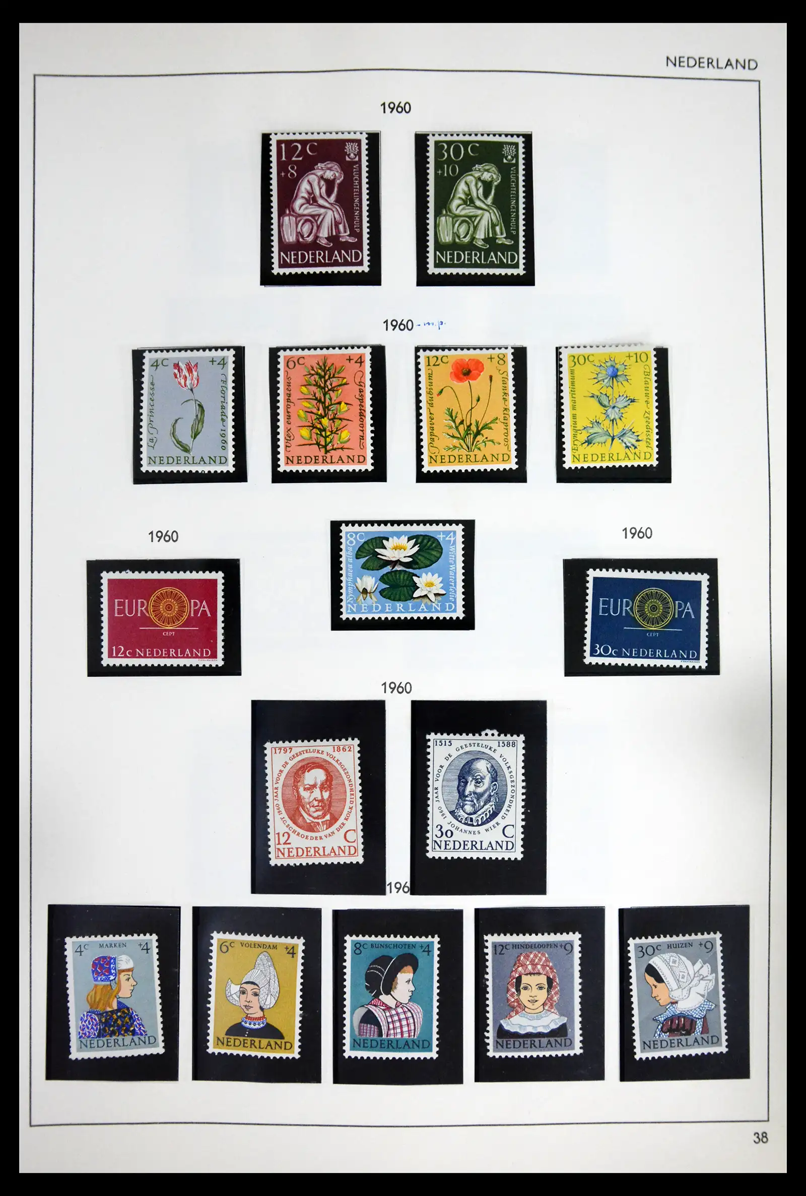 41601 0040 - Postzegelverzameling 41601 Nederland 1852-1977.