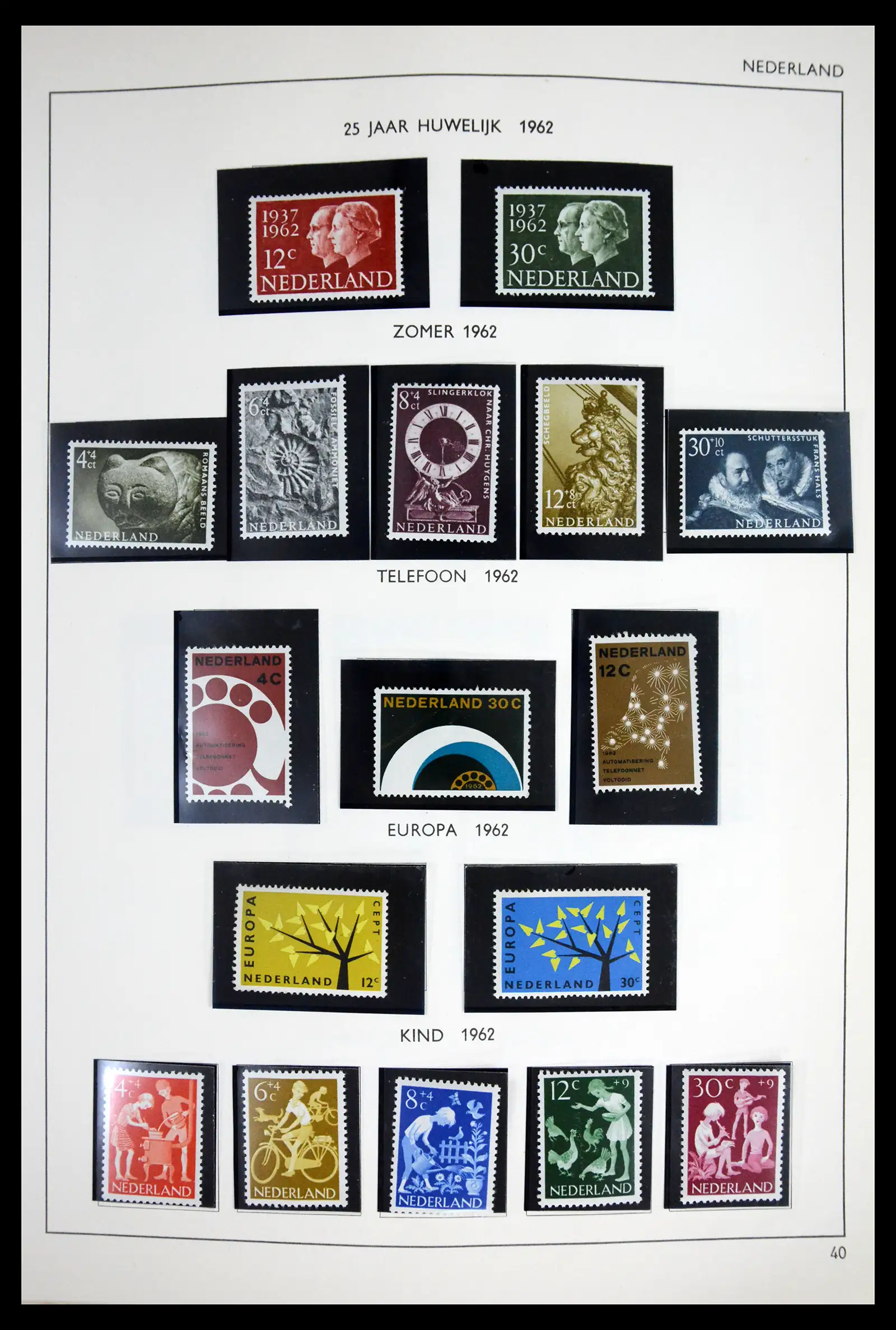 41601 0042 - Postzegelverzameling 41601 Nederland 1852-1977.