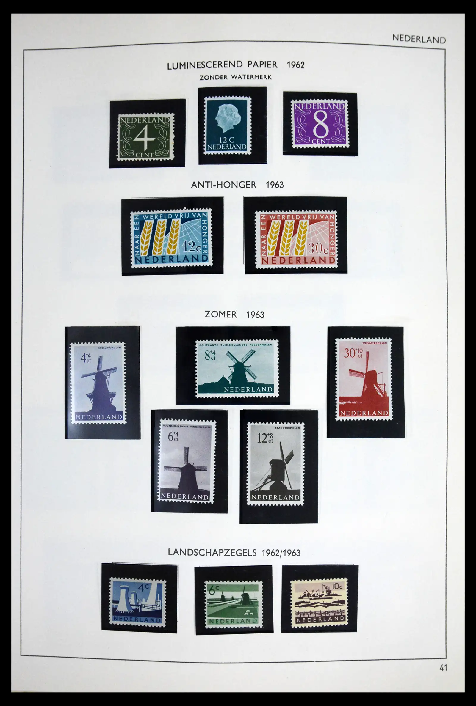 41601 0043 - Postzegelverzameling 41601 Nederland 1852-1977.