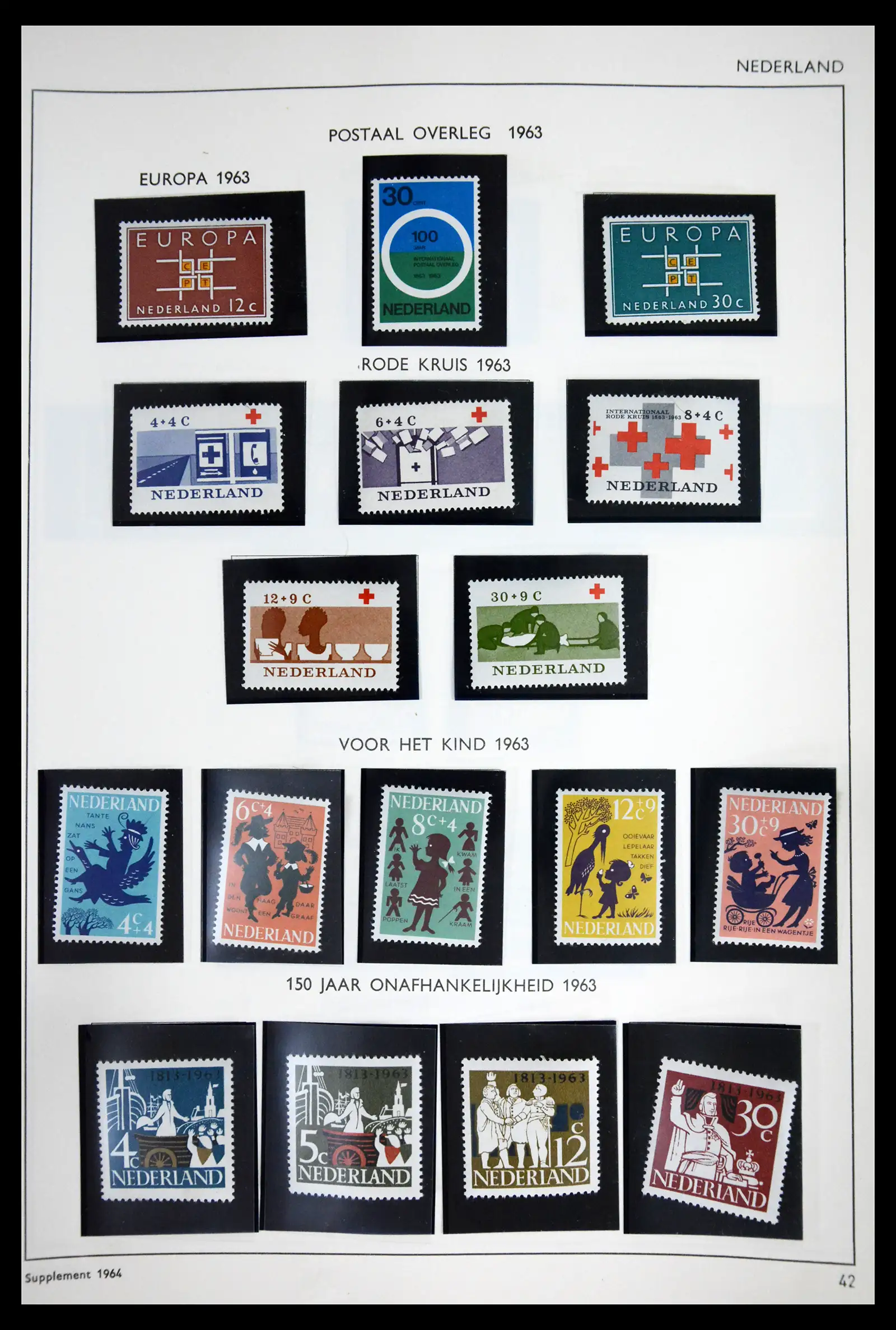 41601 0044 - Postzegelverzameling 41601 Nederland 1852-1977.