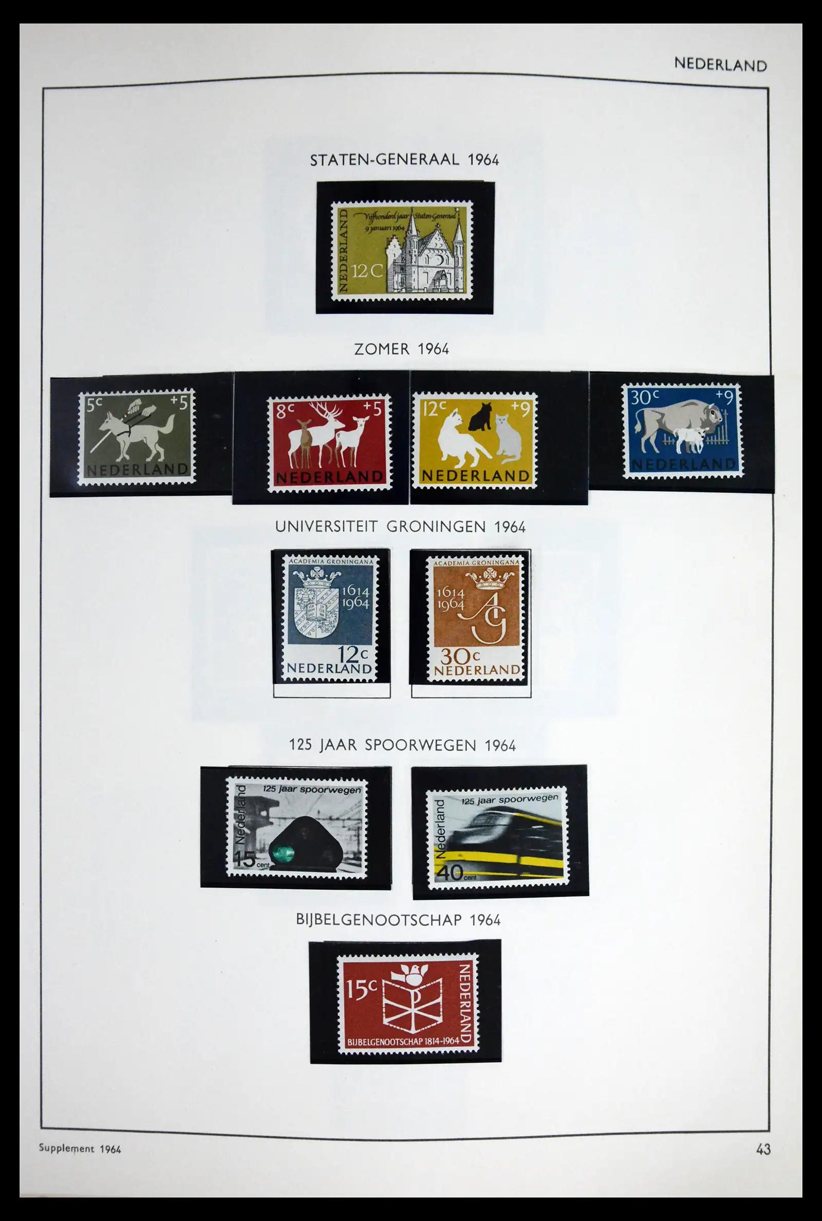 41601 0045 - Postzegelverzameling 41601 Nederland 1852-1977.