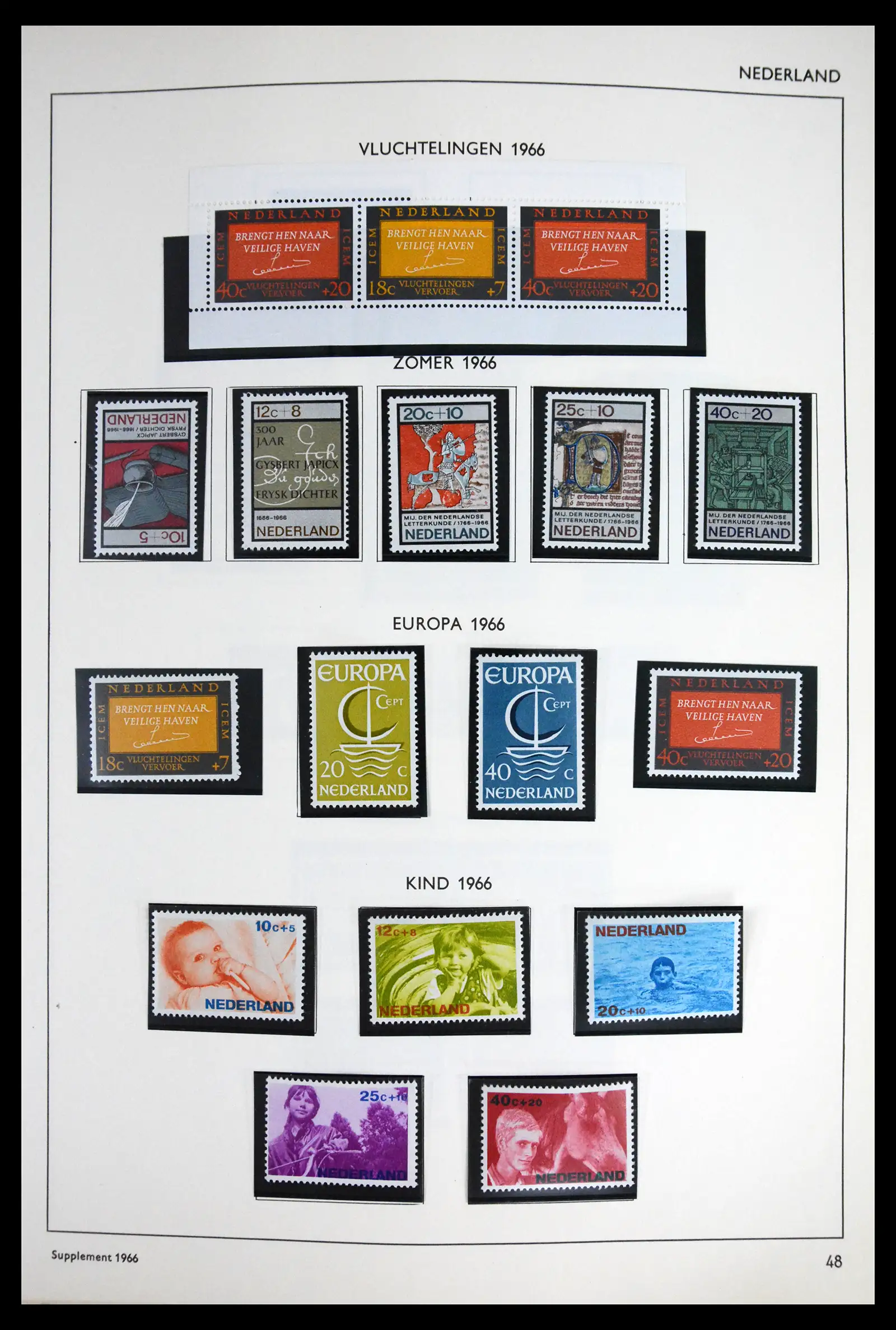 41601 0049 - Postzegelverzameling 41601 Nederland 1852-1977.