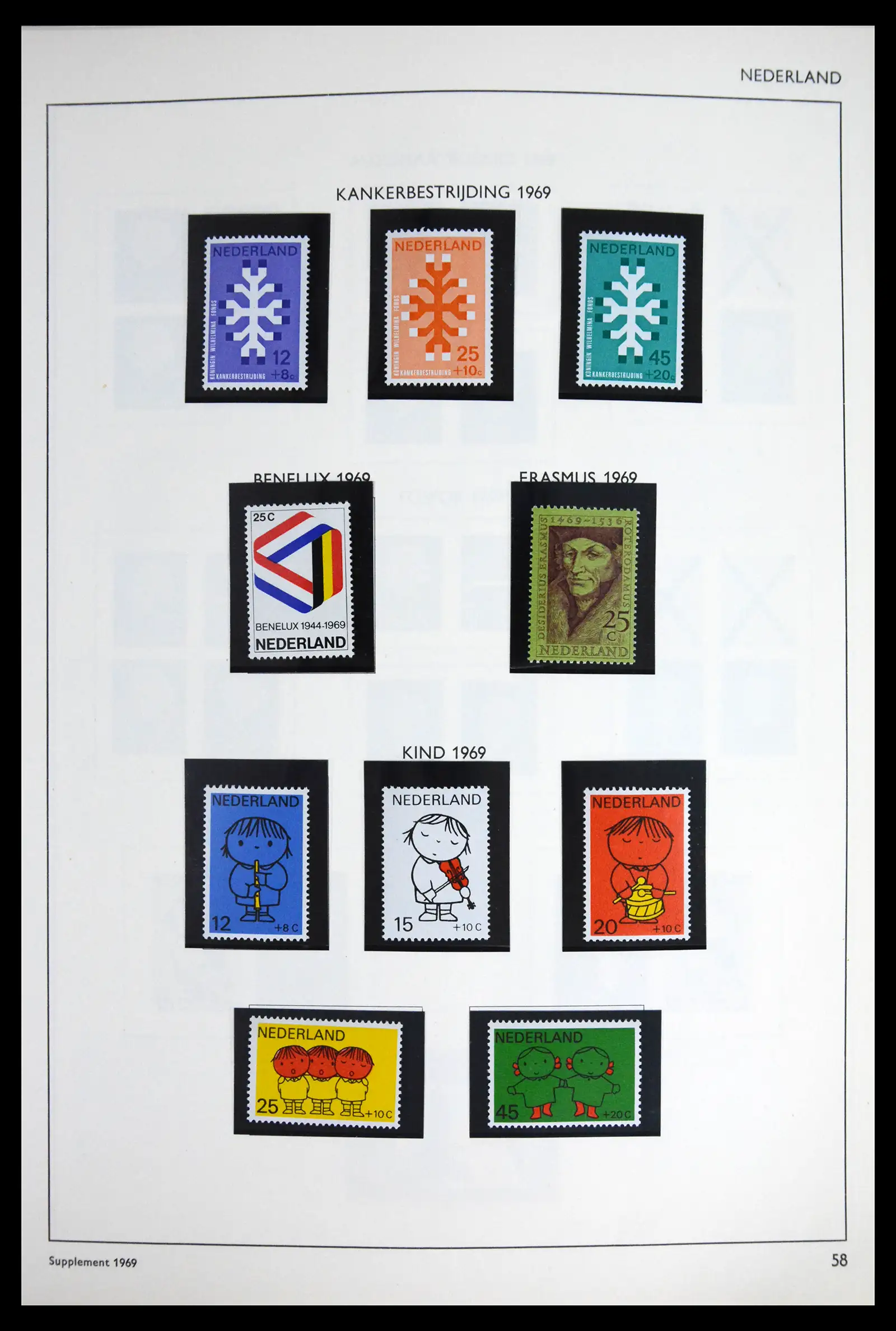 41601 0055 - Postzegelverzameling 41601 Nederland 1852-1977.