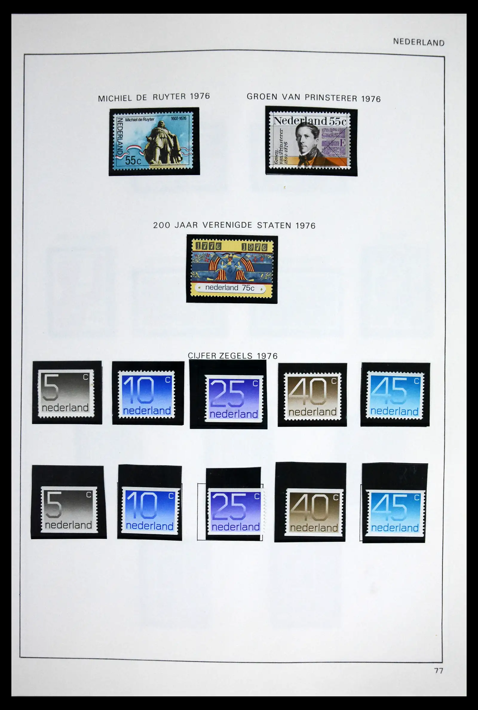 41601 0071 - Postzegelverzameling 41601 Nederland 1852-1977.