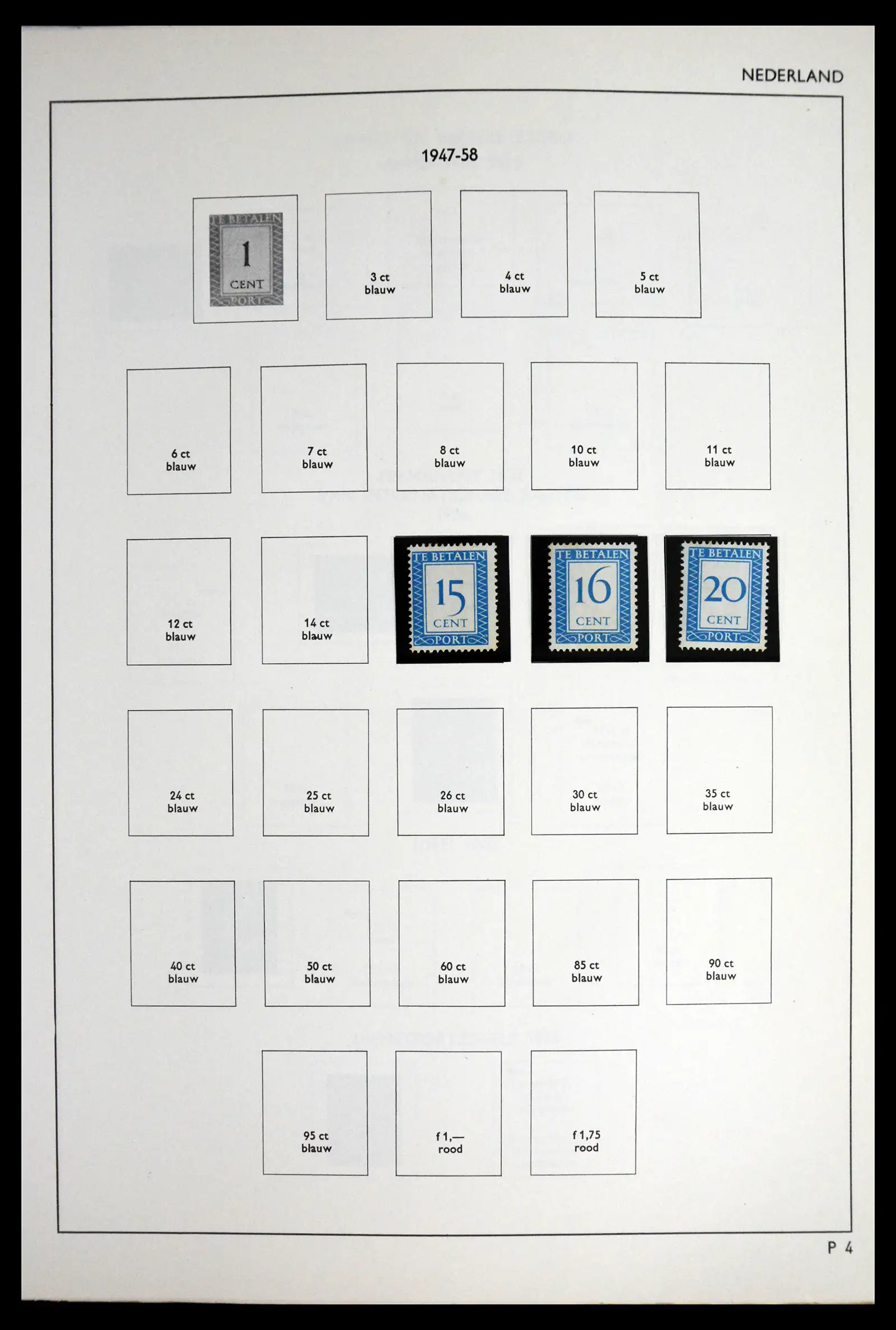 41601 0078 - Postzegelverzameling 41601 Nederland 1852-1977.