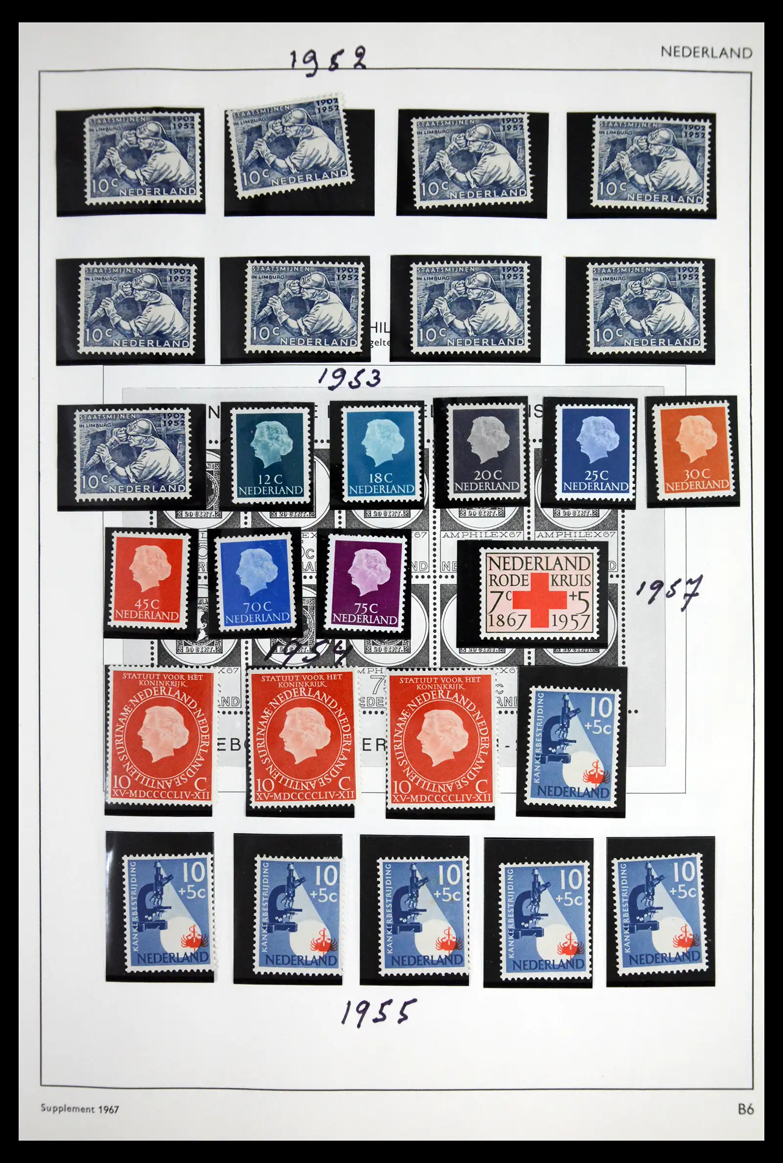 41601 0100 - Postzegelverzameling 41601 Nederland 1852-1977.