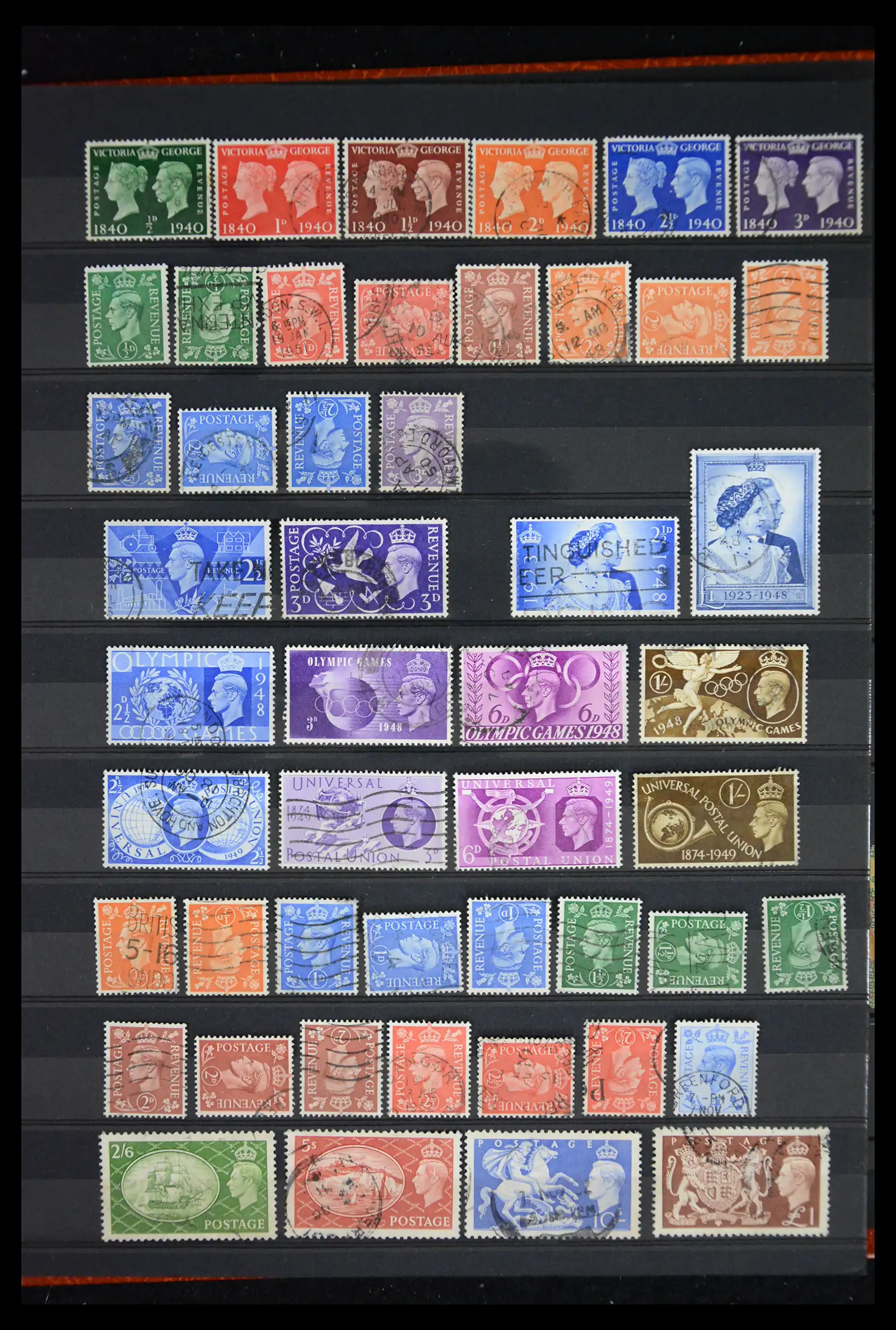 41603 0011 - Stamp collection 41603 Great Britain 1840-1970.