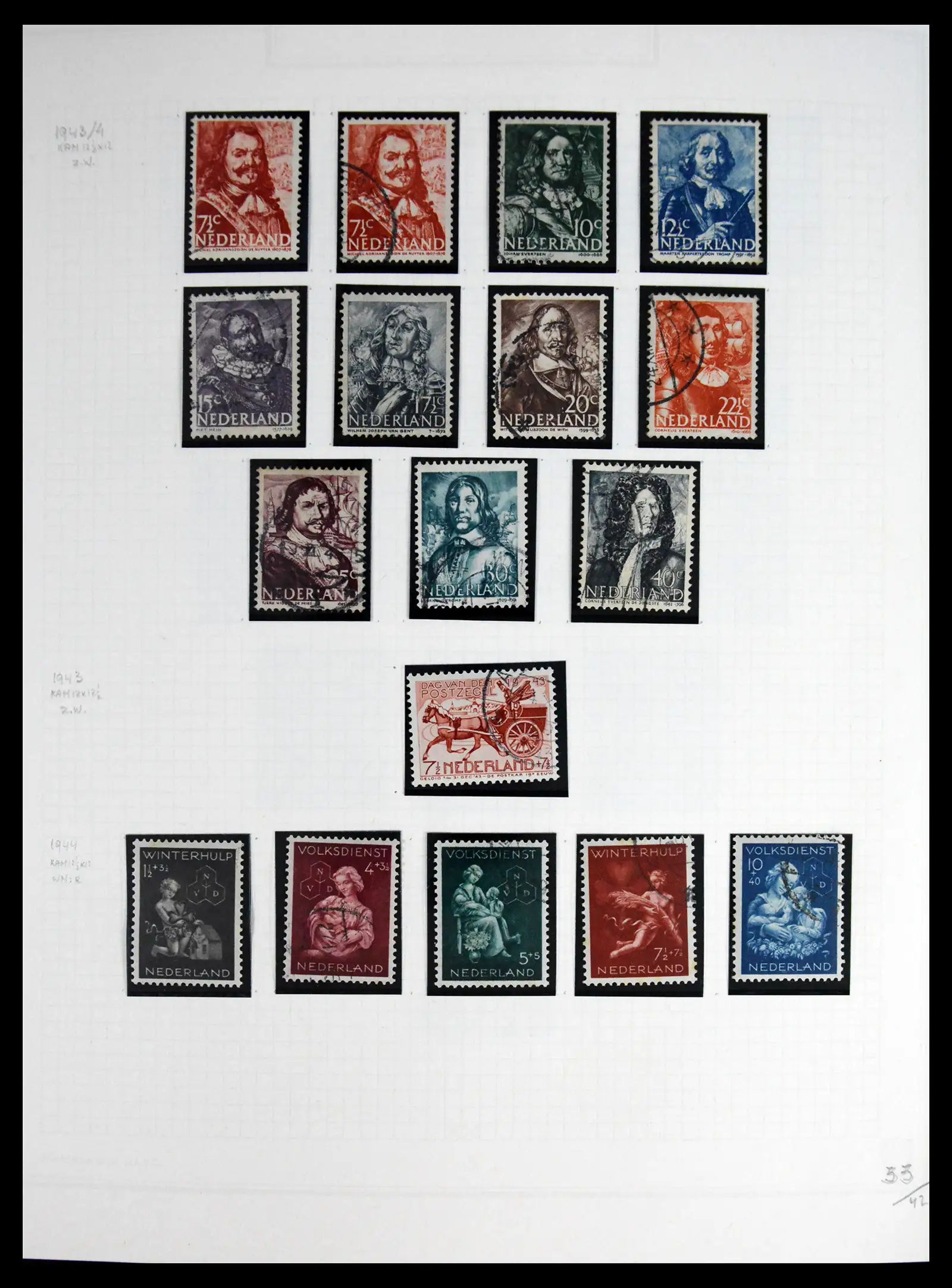 41605 0036 - Postzegelverzameling 41605 Nederland gespecialiseerd 1852-1998.