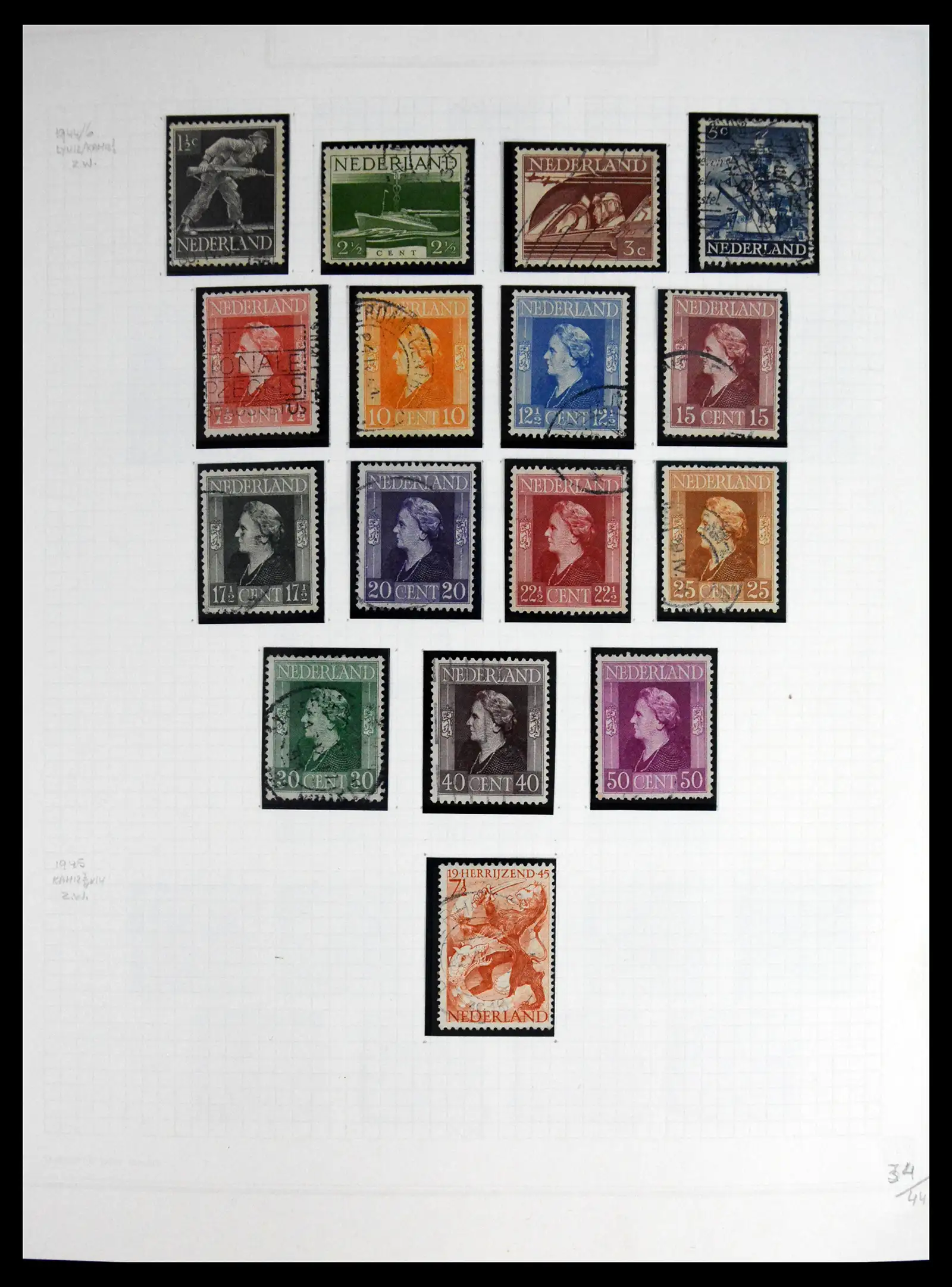 41605 0037 - Postzegelverzameling 41605 Nederland gespecialiseerd 1852-1998.