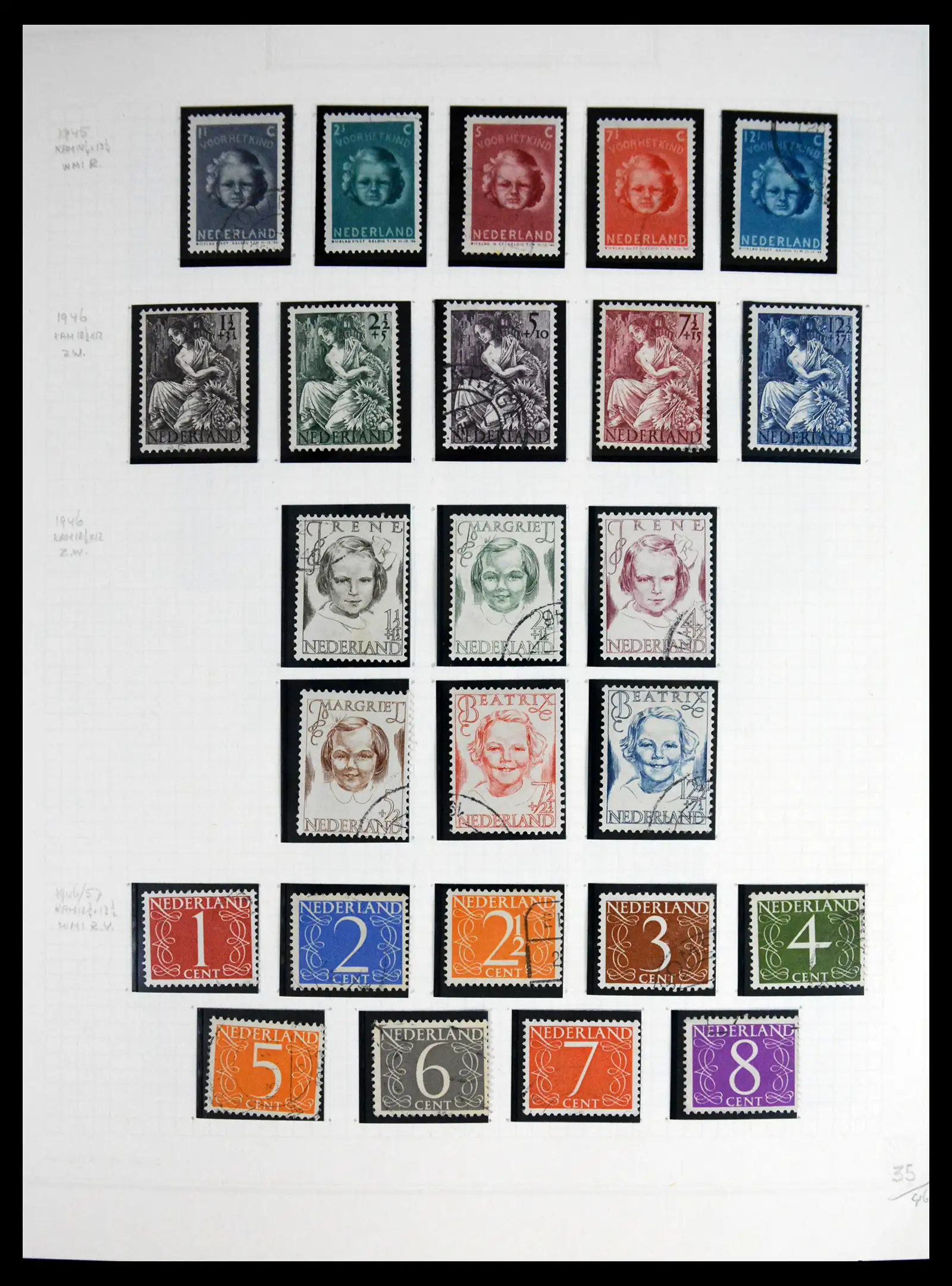 41605 0038 - Postzegelverzameling 41605 Nederland gespecialiseerd 1852-1998.