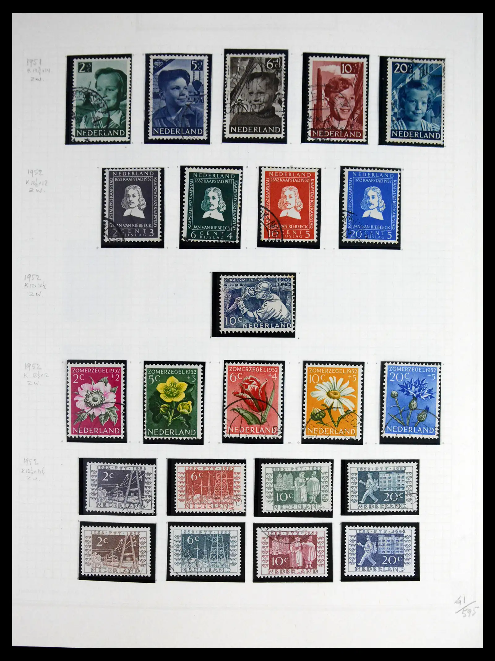41605 0044 - Postzegelverzameling 41605 Nederland gespecialiseerd 1852-1998.