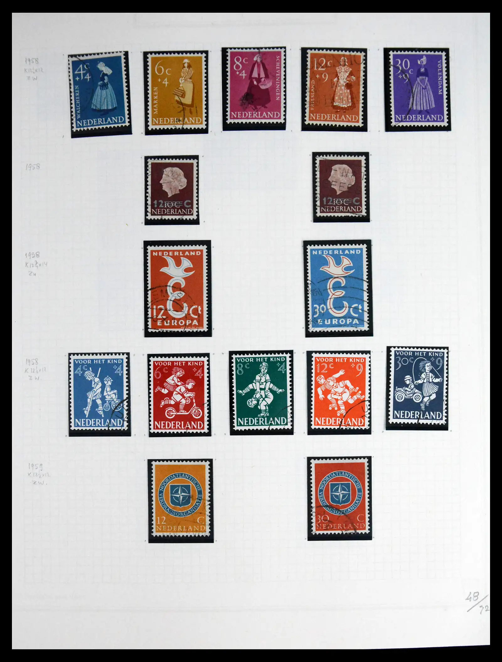 41605 0051 - Postzegelverzameling 41605 Nederland gespecialiseerd 1852-1998.