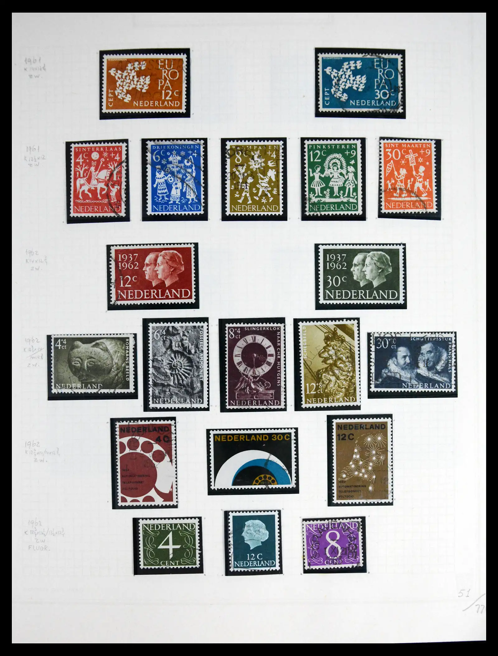 41605 0054 - Postzegelverzameling 41605 Nederland gespecialiseerd 1852-1998.