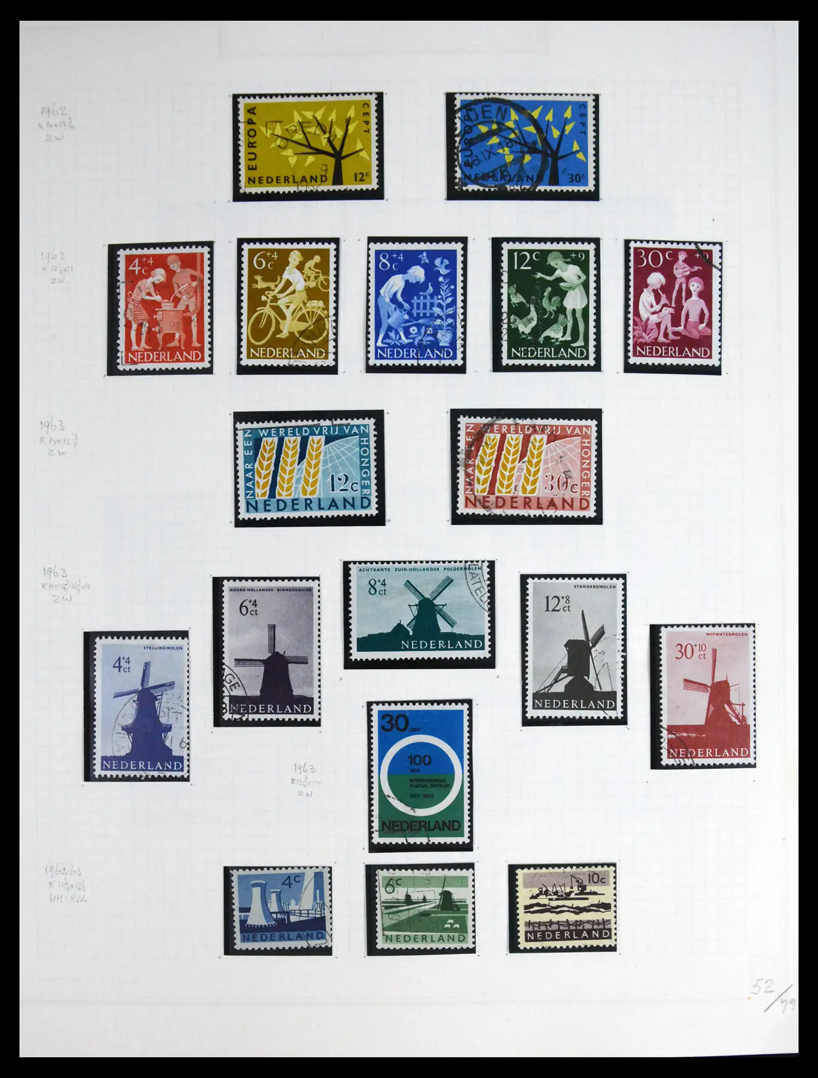 41605 0055 - Postzegelverzameling 41605 Nederland gespecialiseerd 1852-1998.