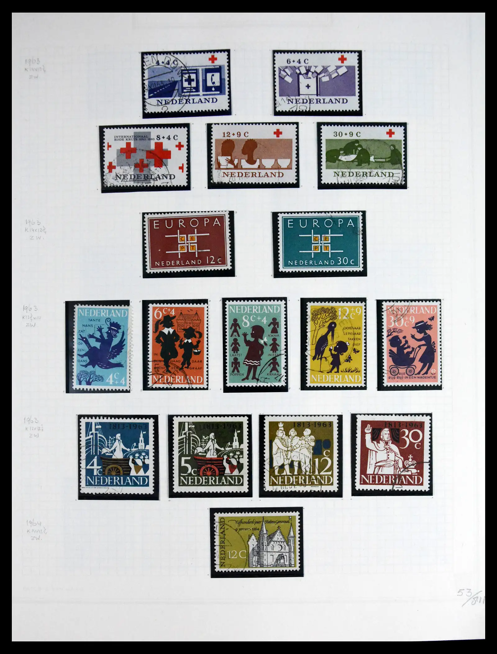 41605 0056 - Postzegelverzameling 41605 Nederland gespecialiseerd 1852-1998.